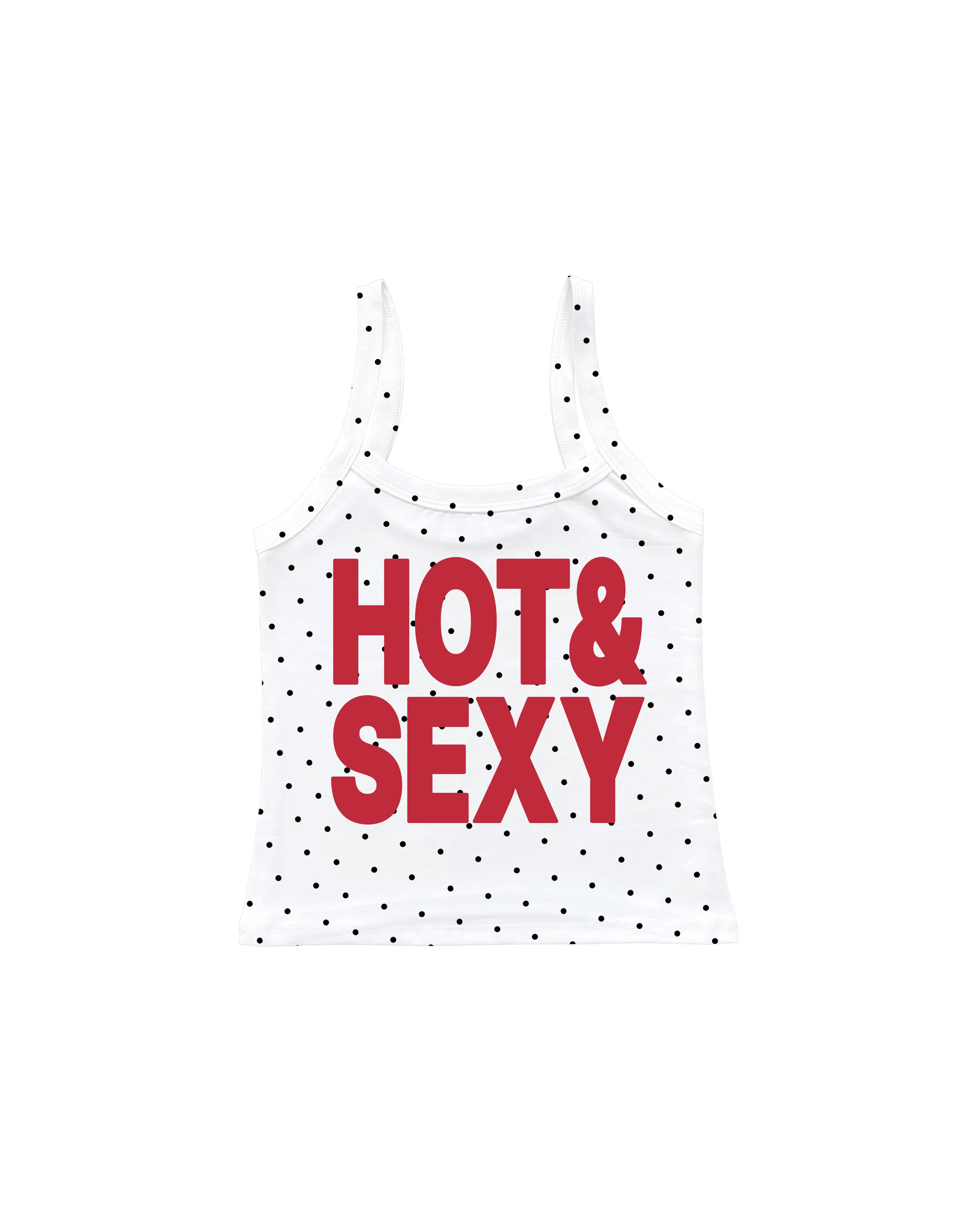 HOT & SEXY - POLKA DOT ASKILI BLUZ