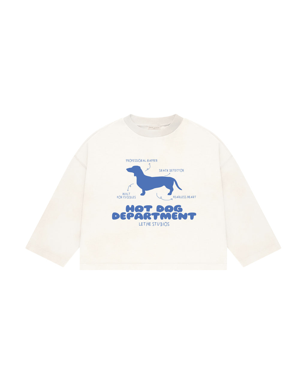 Hot Dog Department Uzun Kollu T-Shirt - Ekru - Uzun Kollu T-Shirt - Lethe Studios