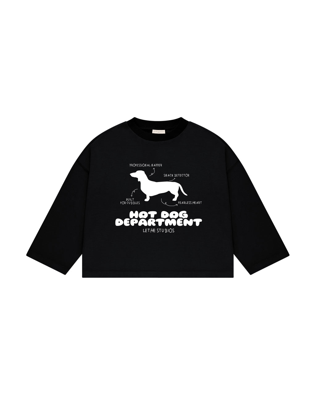 Hot Dog Department Uzun Kollu T-Shirt - Siyah - Uzun Kollu T-Shirt - Lethe Studios