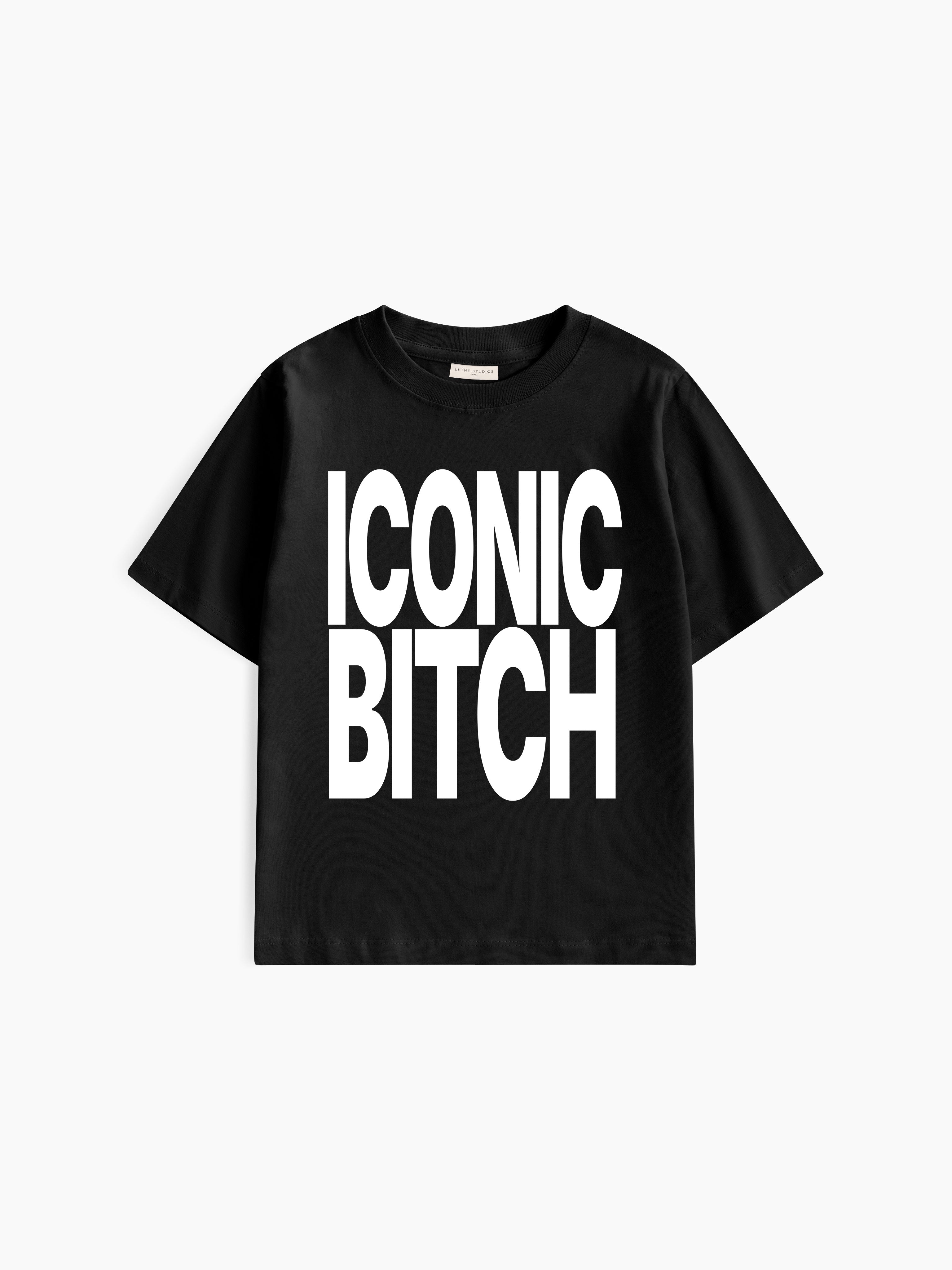 Iconic Bitch Baby Tee - Siyah - Baby Tee - Lethe Studios