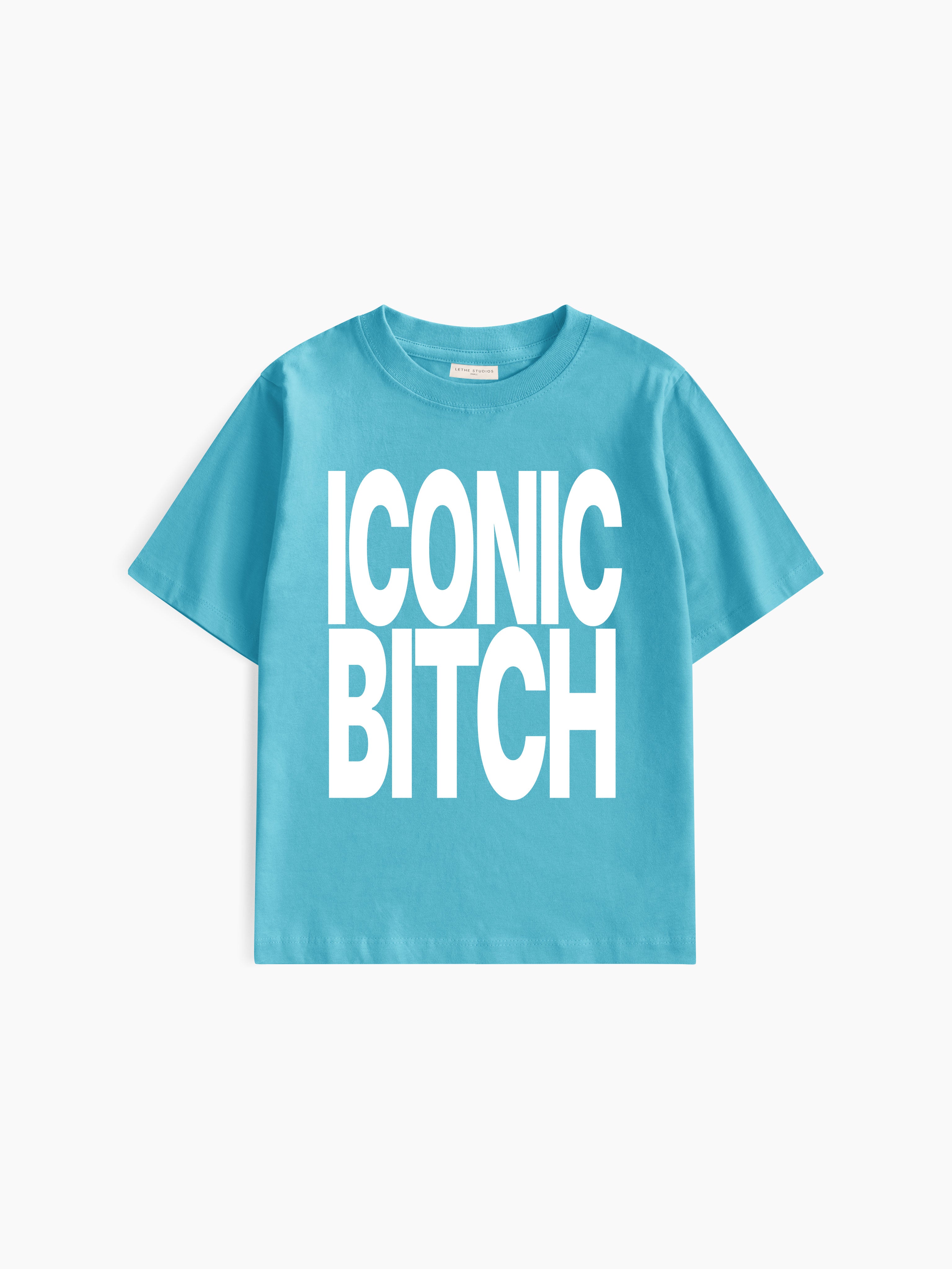 Iconic Bitch Baby Tee - Turkuaz - Baby Tee - Lethe Studios