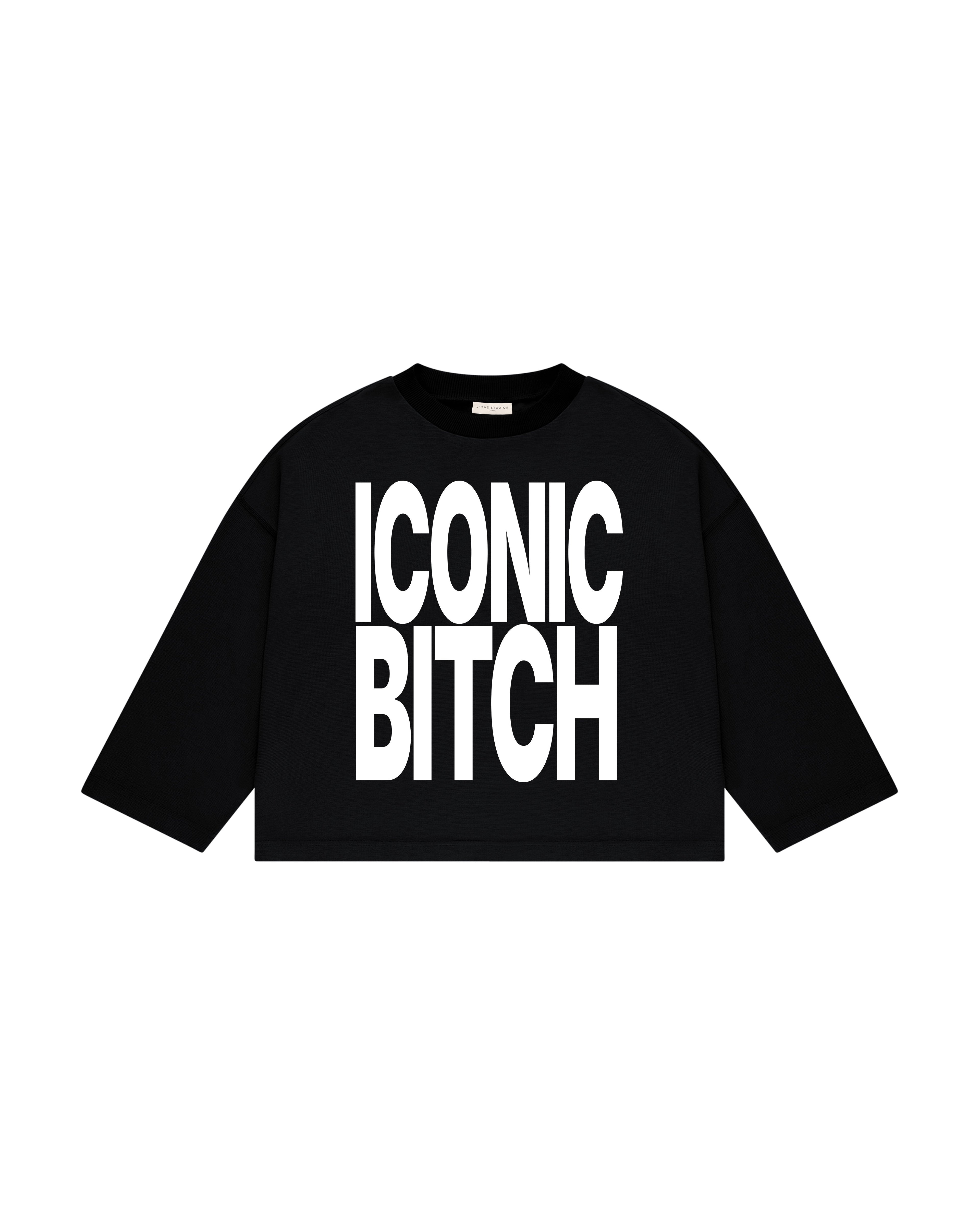 Iconic Bitch Uzun Kollu T-Shirt - Siyah - Uzun Kollu T-Shirt - Lethe Studios