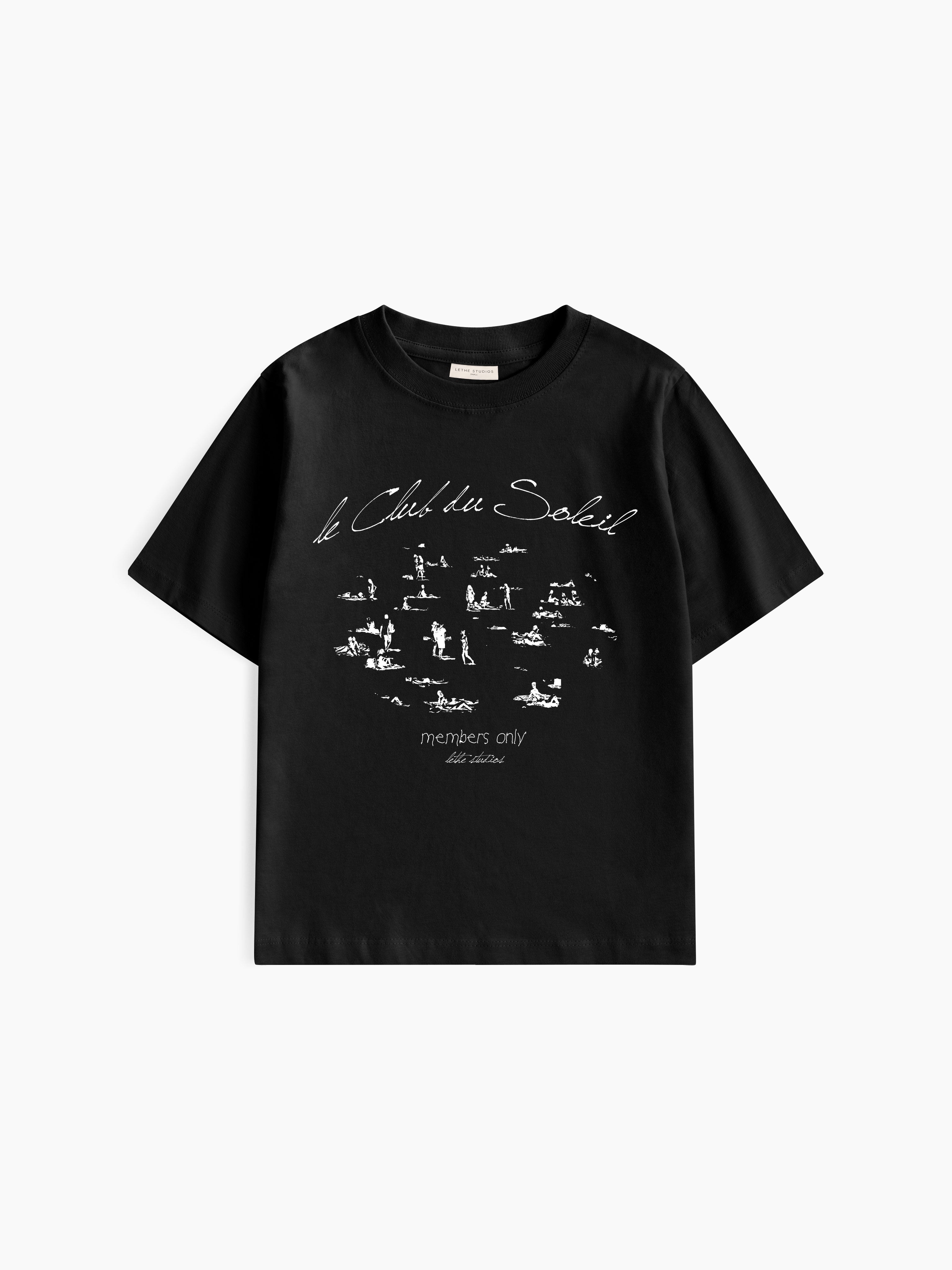 Le Club Du Soleil Baby Tee - Siyah - Baby Tee - Lethe Studios