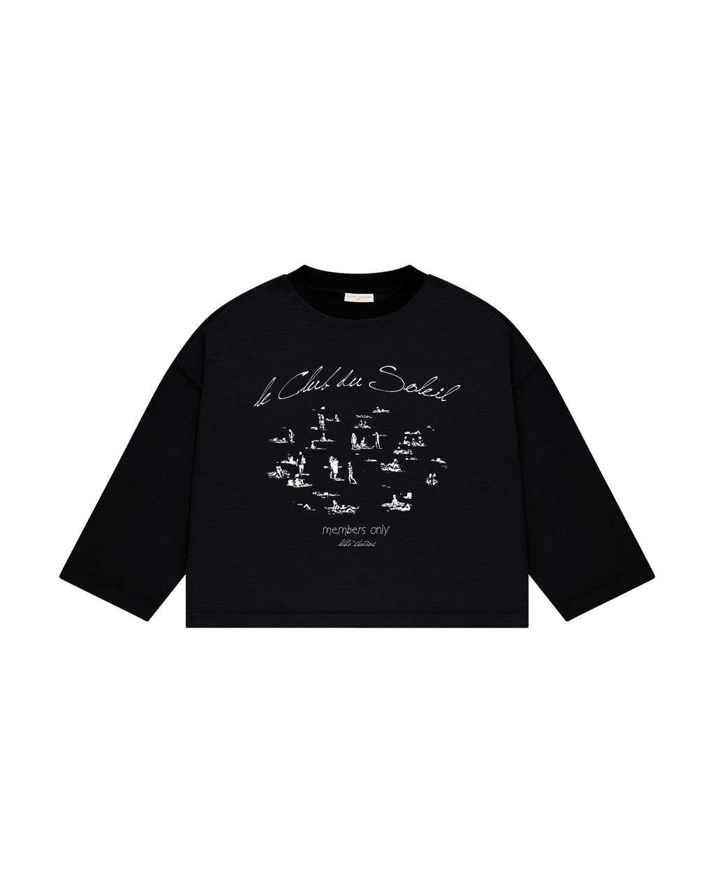Le Club Du Soleil Uzun Kollu T-Shirt - Siyah - Uzun Kollu T-Shirt - Lethe Studios