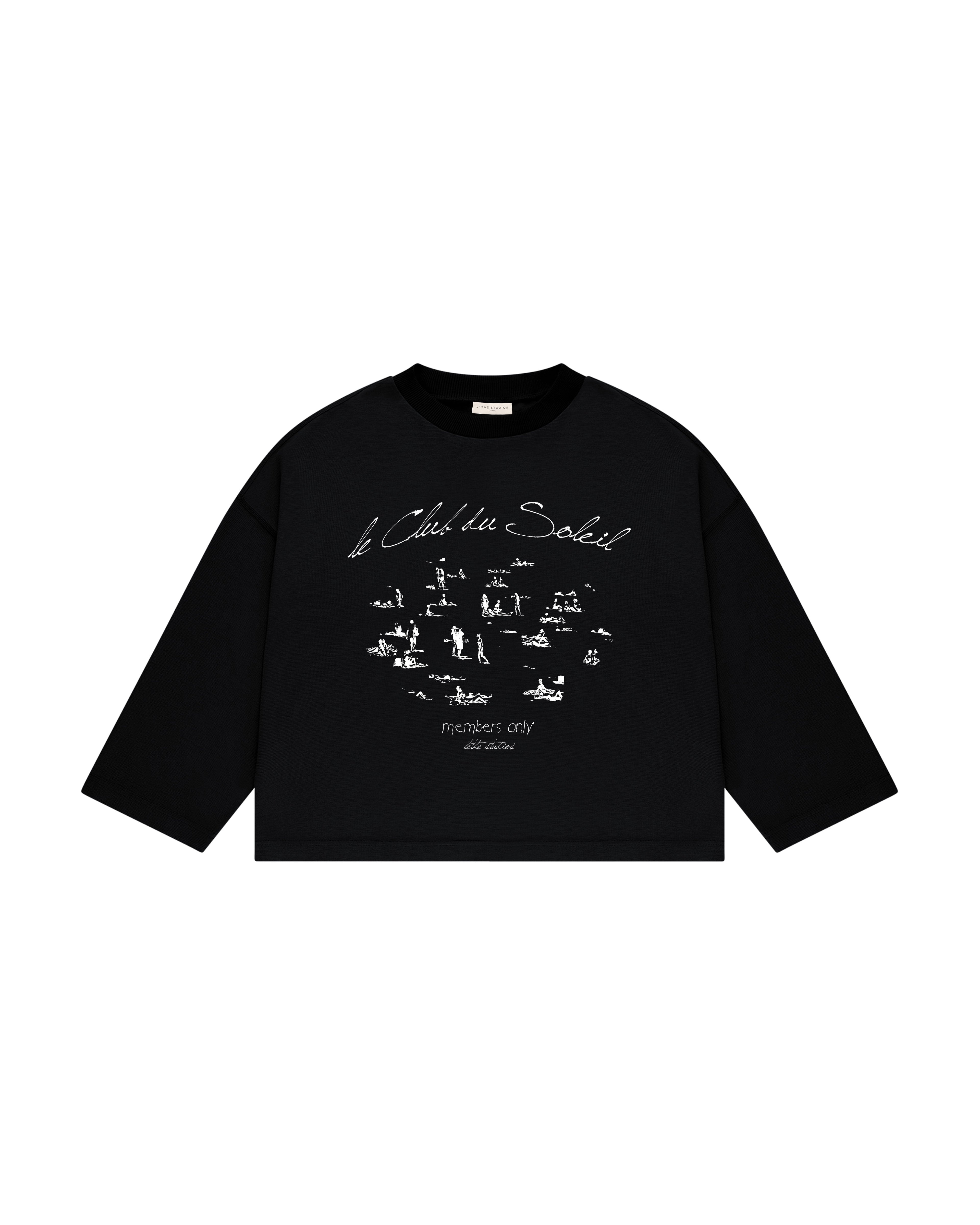 Le Club Du Soleil Uzun Kollu T-Shirt - Siyah - Uzun Kollu T-Shirt - Lethe Studios