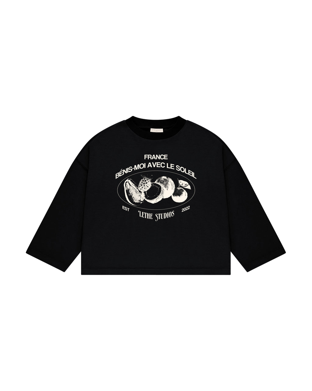 Le Soleil Uzun Kollu T-Shirt - Siyah - Uzun Kollu T-Shirt - Lethe Studios