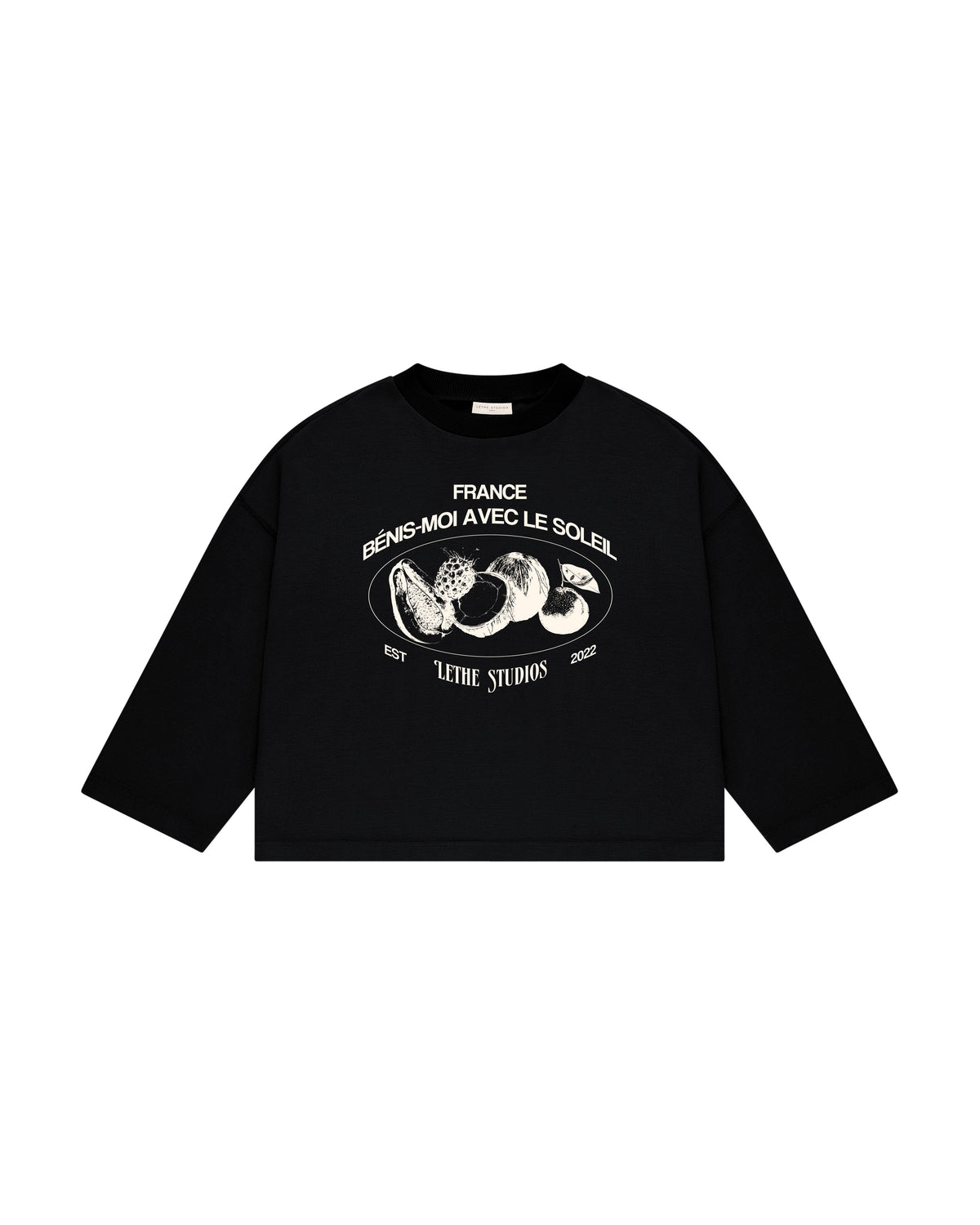 Le Soleil Uzun Kollu T-Shirt - Siyah - Uzun Kollu T-Shirt - Lethe Studios