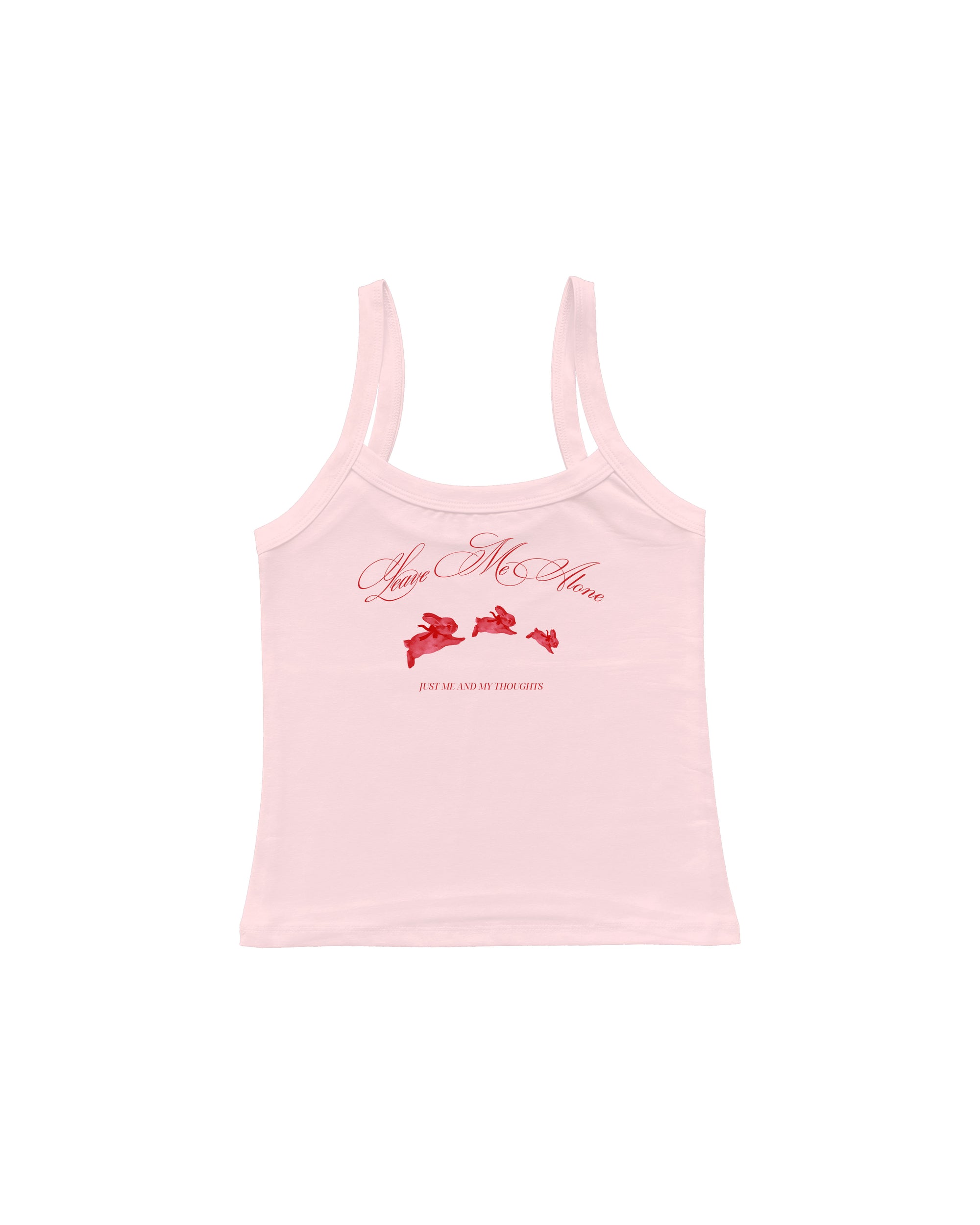 LEAVE ME ALONE TANK TOP - L-XL PEMBE