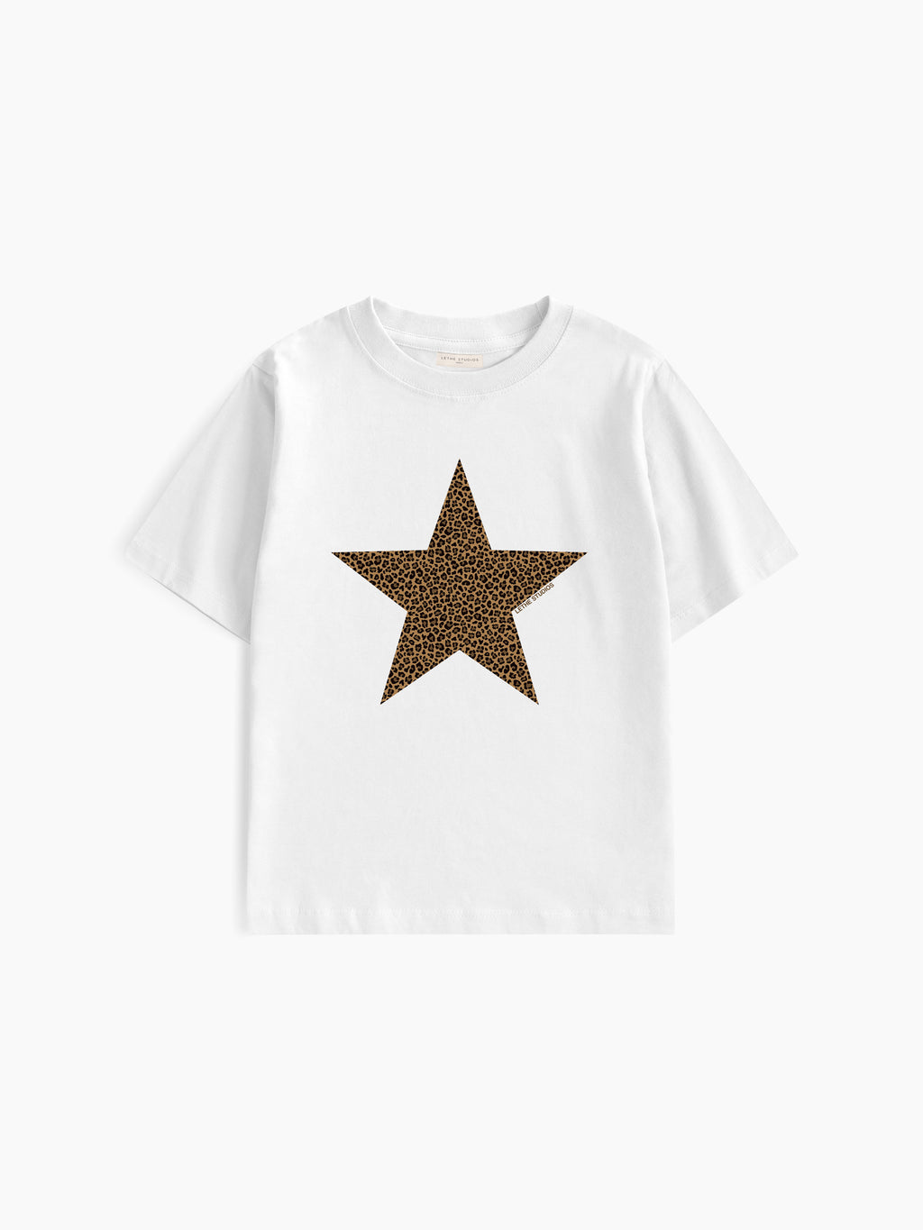 Leopard Baby Tee - Ekru - Baby Tee - Lethe Studios