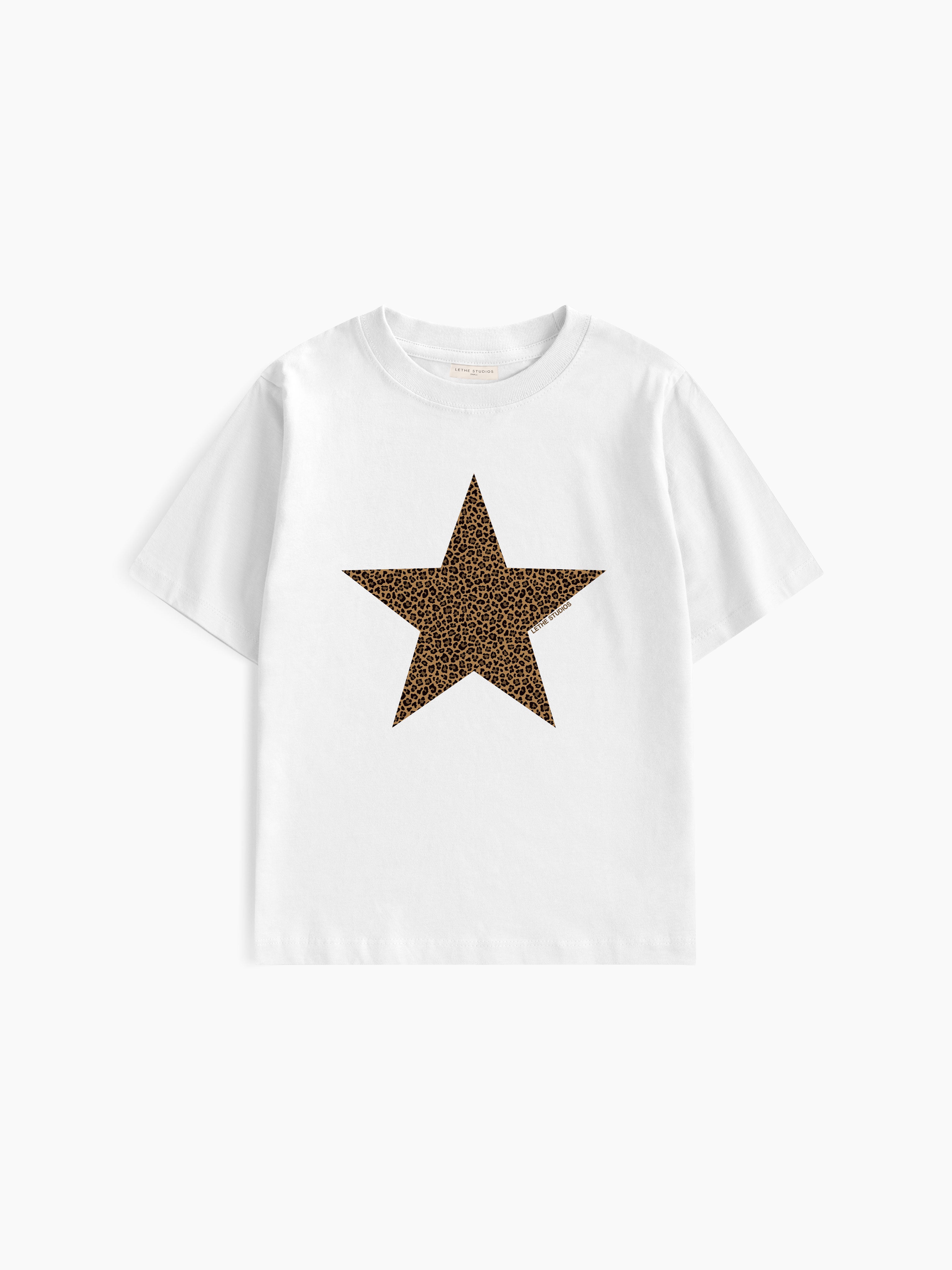 Leopard Baby Tee - Ekru - Baby Tee - Lethe Studios