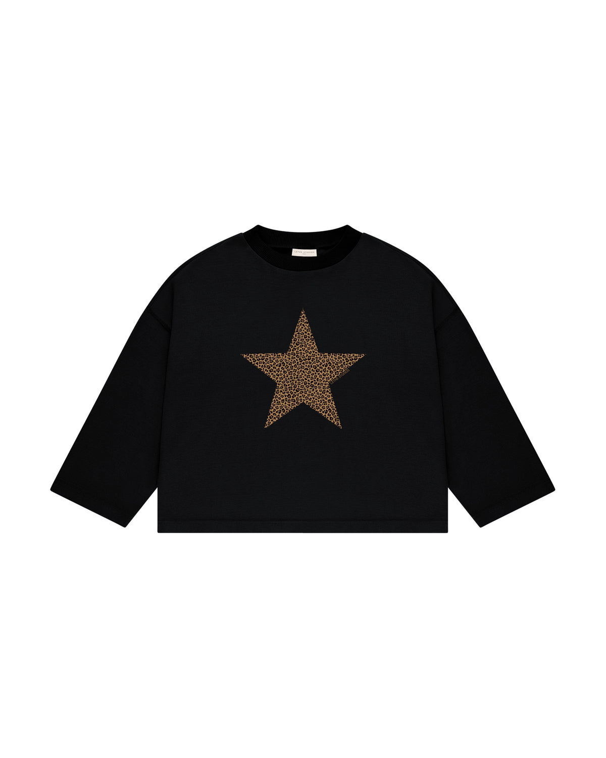 Leopard Uzun Kollu T-Shirt - Siyah - Uzun Kollu T-Shirt - Lethe Studios