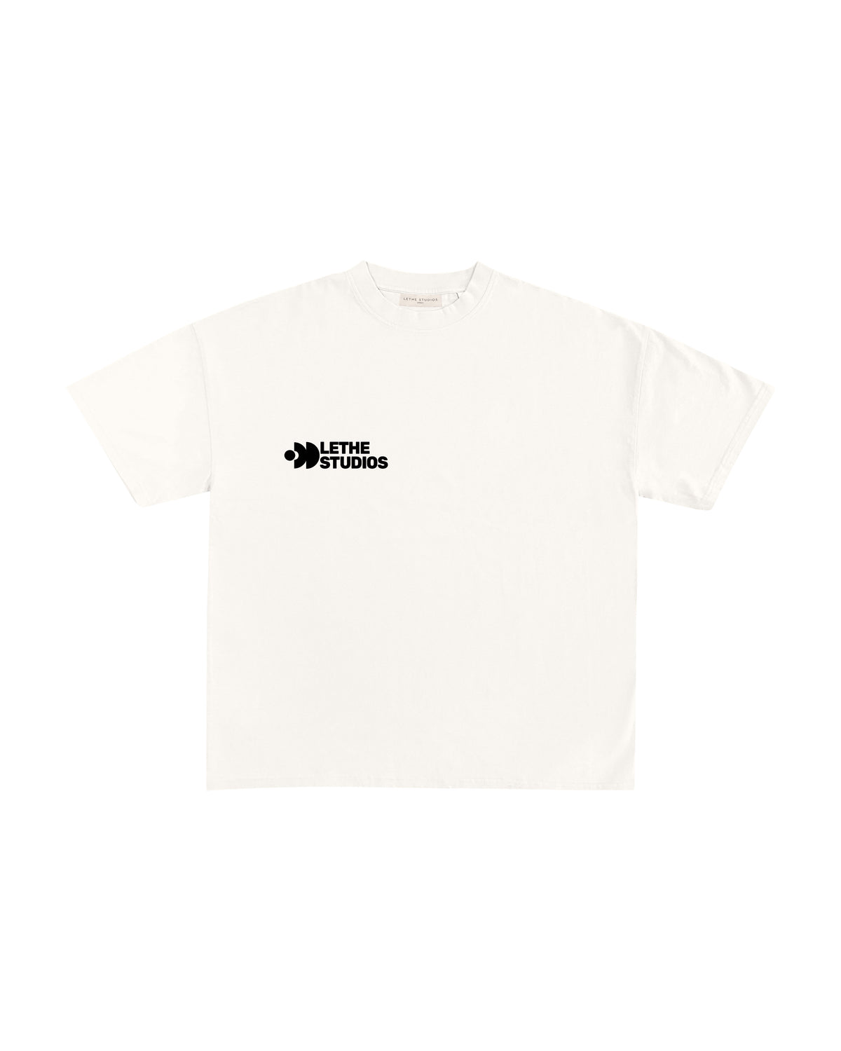 Lethe Logo 01 T-Shirt - Ekru - Boxy Fit - Lethe Studios