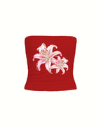 LILIES STRAPLESS TOP