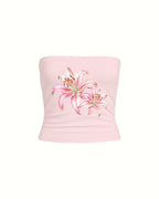 LILIES STRAPLESS TOP