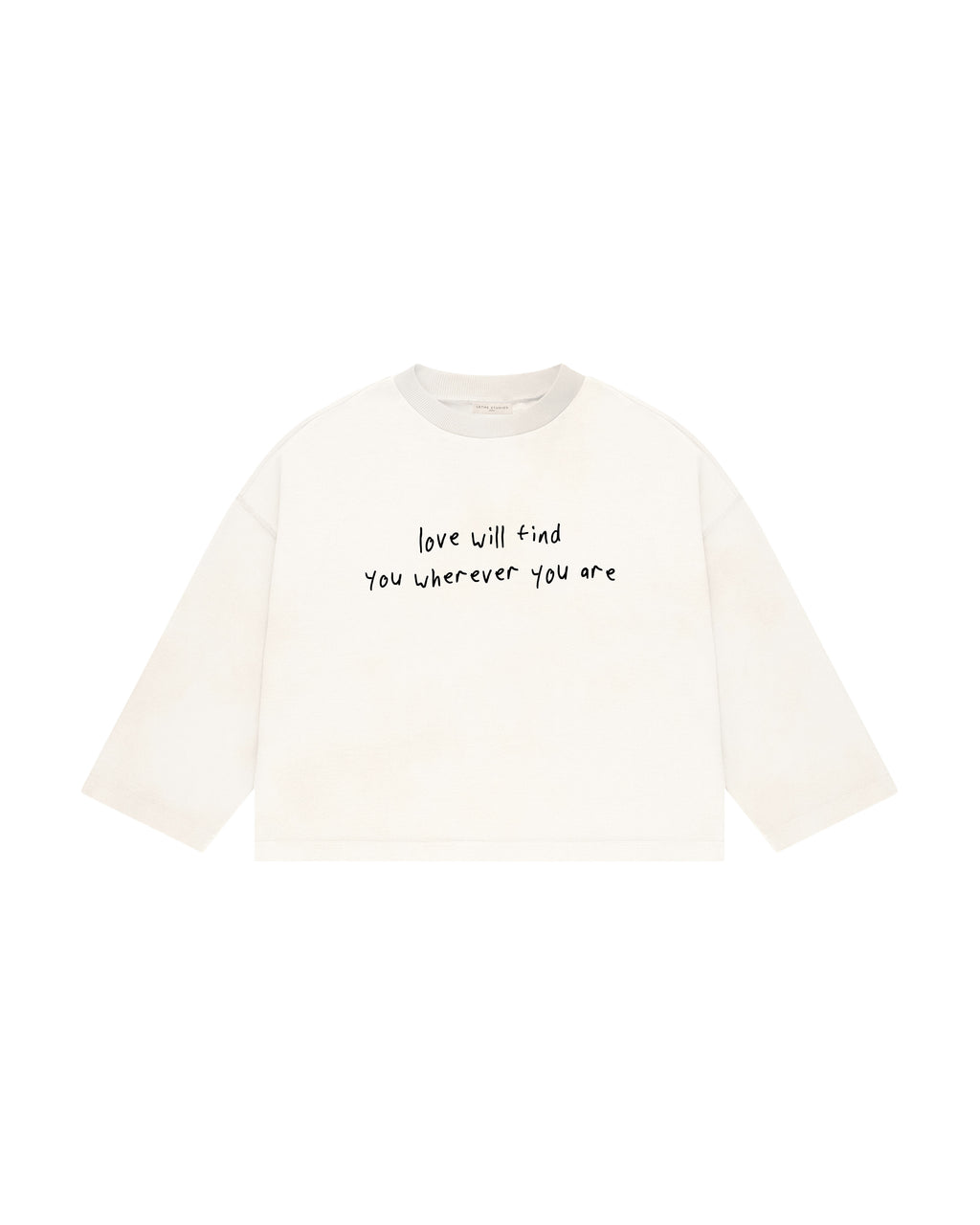 Love Finds You Uzun Kollu T-Shirt - Ekru - Uzun Kollu T-Shirt - Lethe Studios