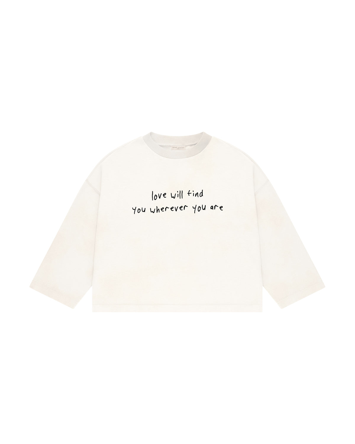 Love Finds You Uzun Kollu T-Shirt - Ekru - Uzun Kollu T-Shirt - Lethe Studios