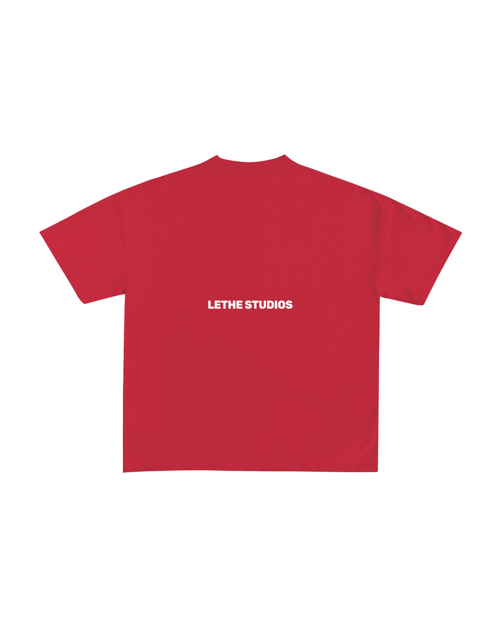 Love Finds You T-Shirt - Kırmızı - Boxy Fit - Lethe Studios