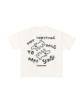 Make Sense T-Shirt - Ekru - Arka - Boxy Fit - Lethe Studios