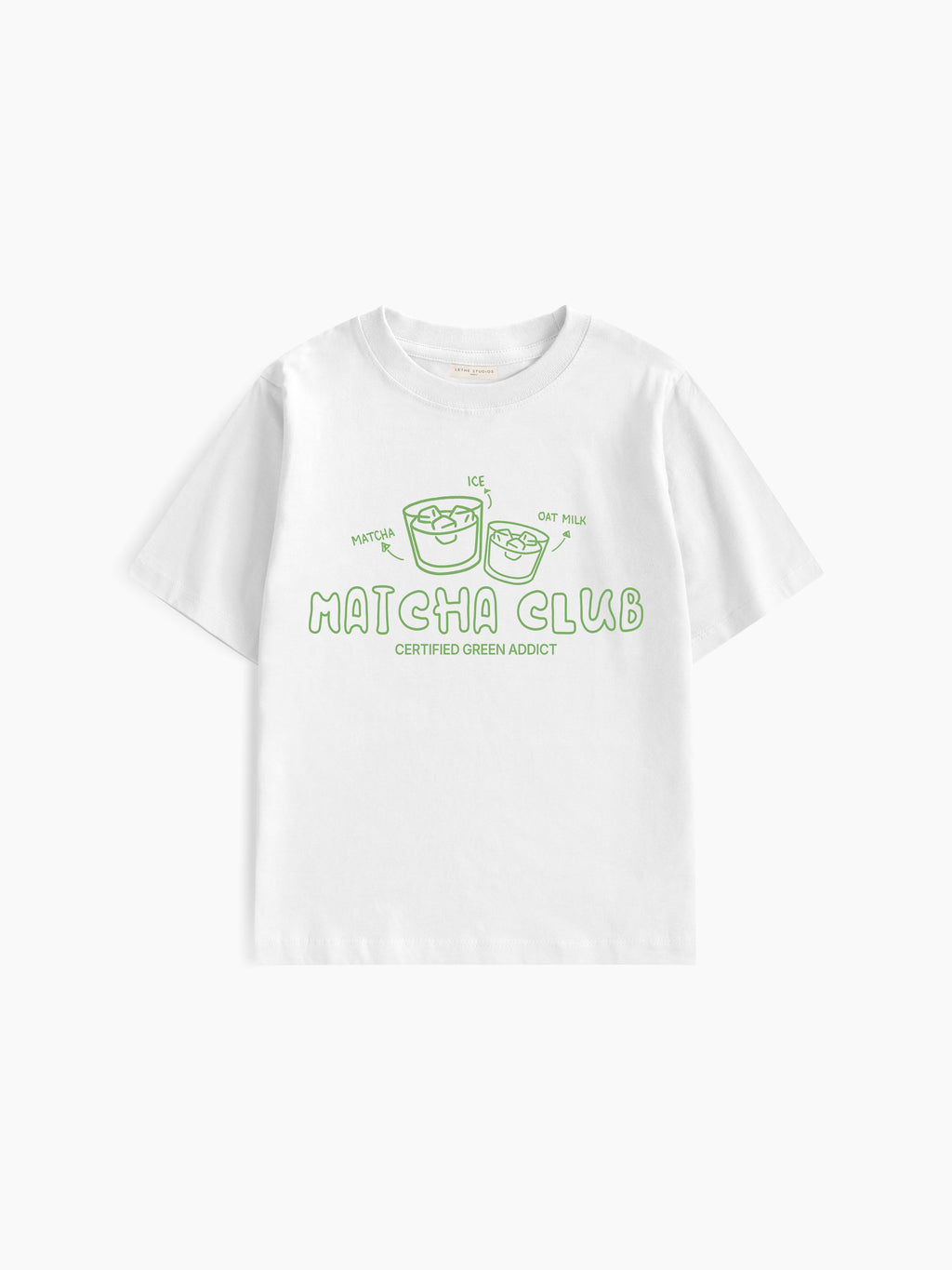 Matcha Club Baby Tee - Ekru - Baby Tee - Lethe Studios