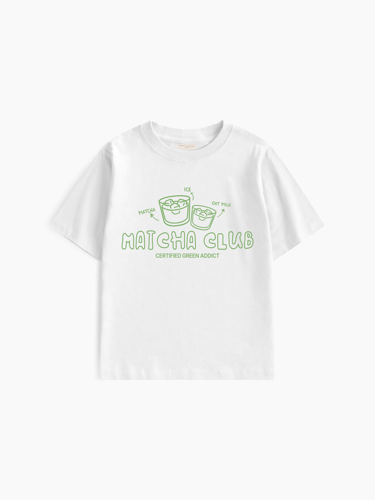 Matcha Club Baby Tee - Ekru - Baby Tee - Lethe Studios