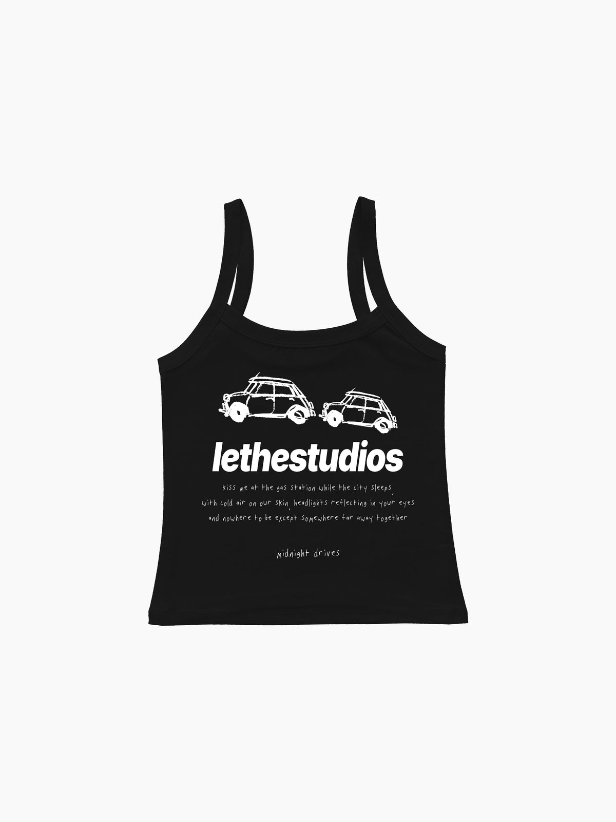 Midnight Drives Askılı Bluz - Siyah - Askılı Bluz - Lethe Studios