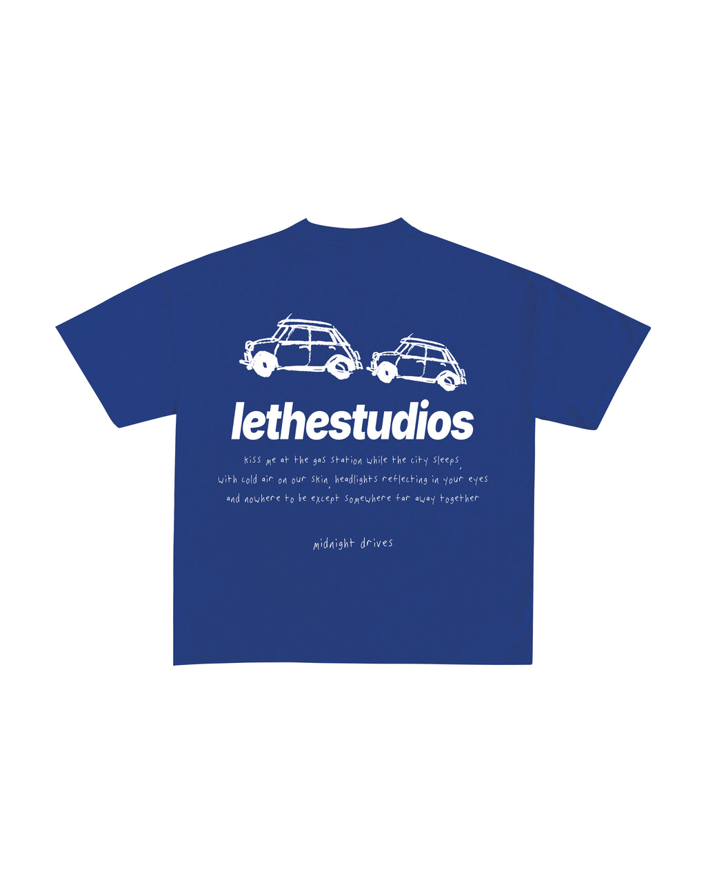 MIDNIGHT DRIVES T-SHIRT - Saks Mavisi - Boxy Fit - Lethe Studios