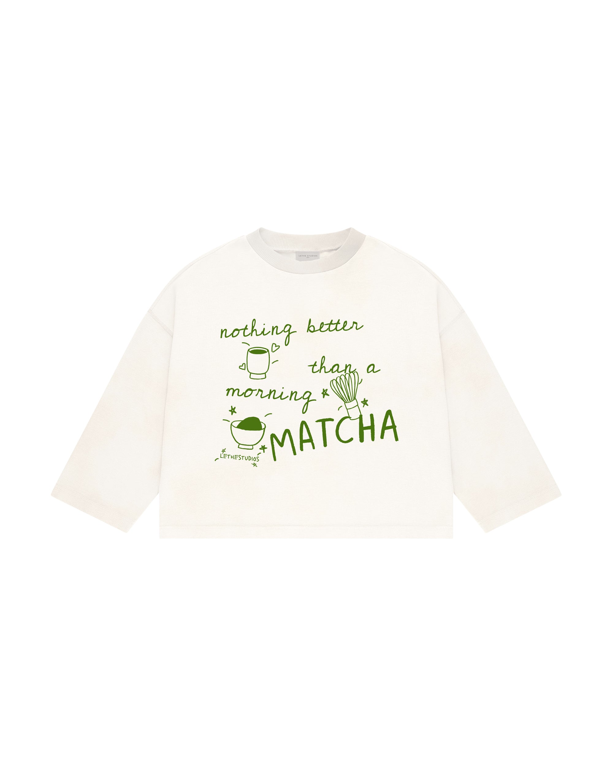MORNING MATCHA UZUN KOLLU T-SHIRT