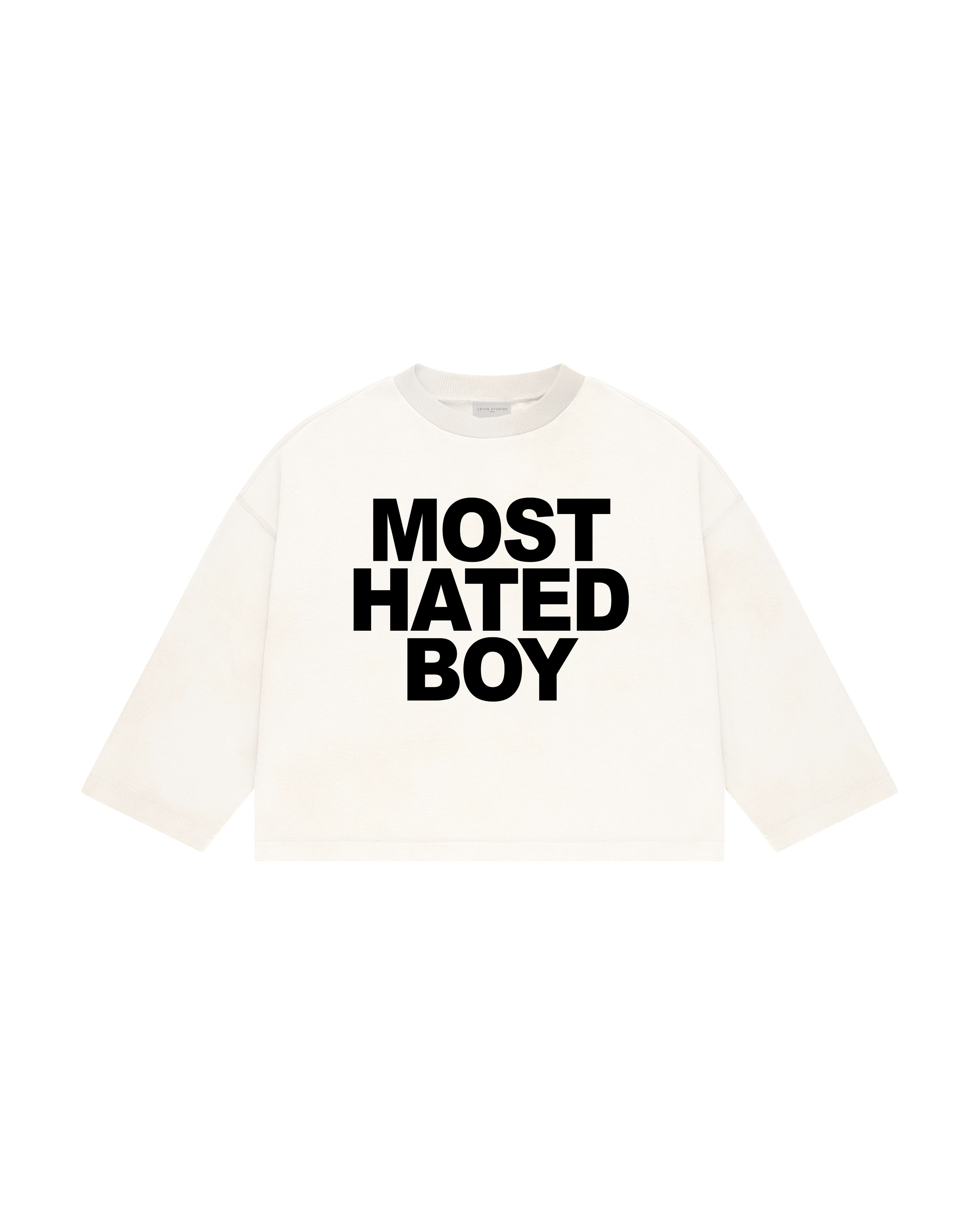 MOST HATED BOY UZUN KOLLU T-SHIRT 015 - EKRU, S-M