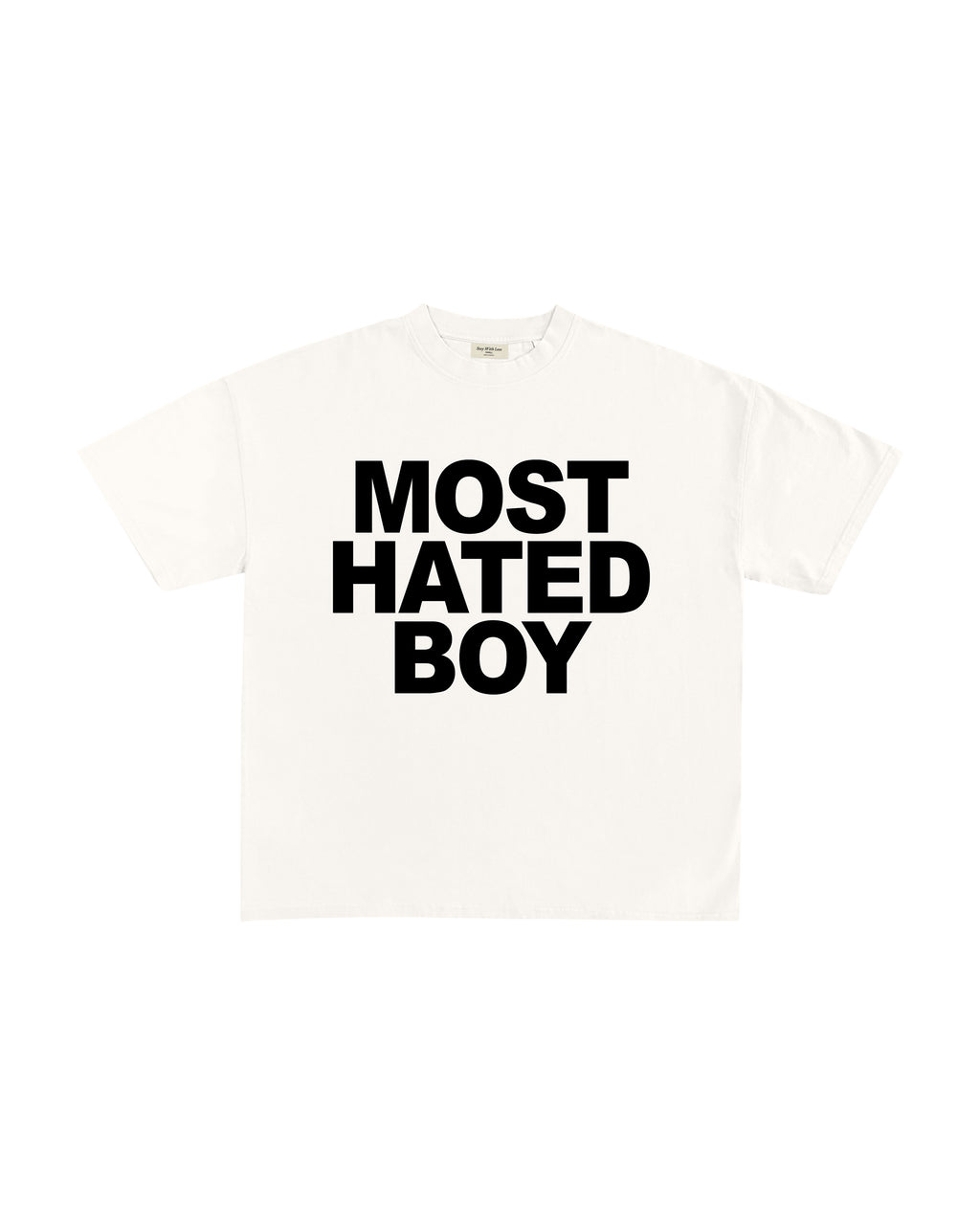 MOST HATED BOY T-SHIRT 018 - EKRU, MEDIUM