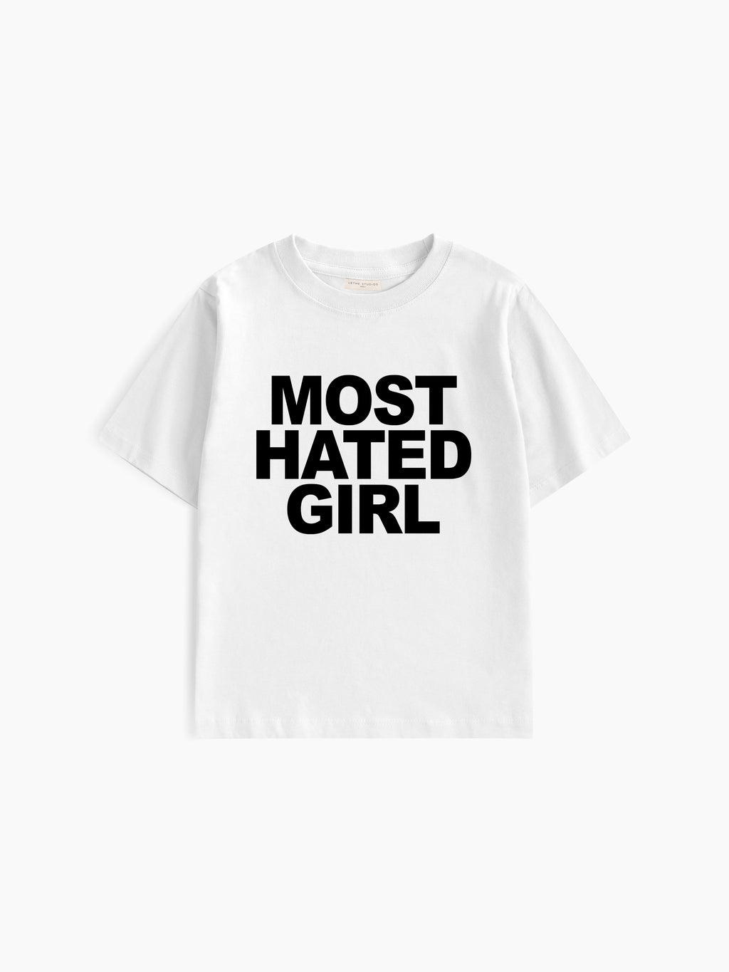 Most Hated Girl Baby Tee - Ekru - Baby Tee - Lethe Studios