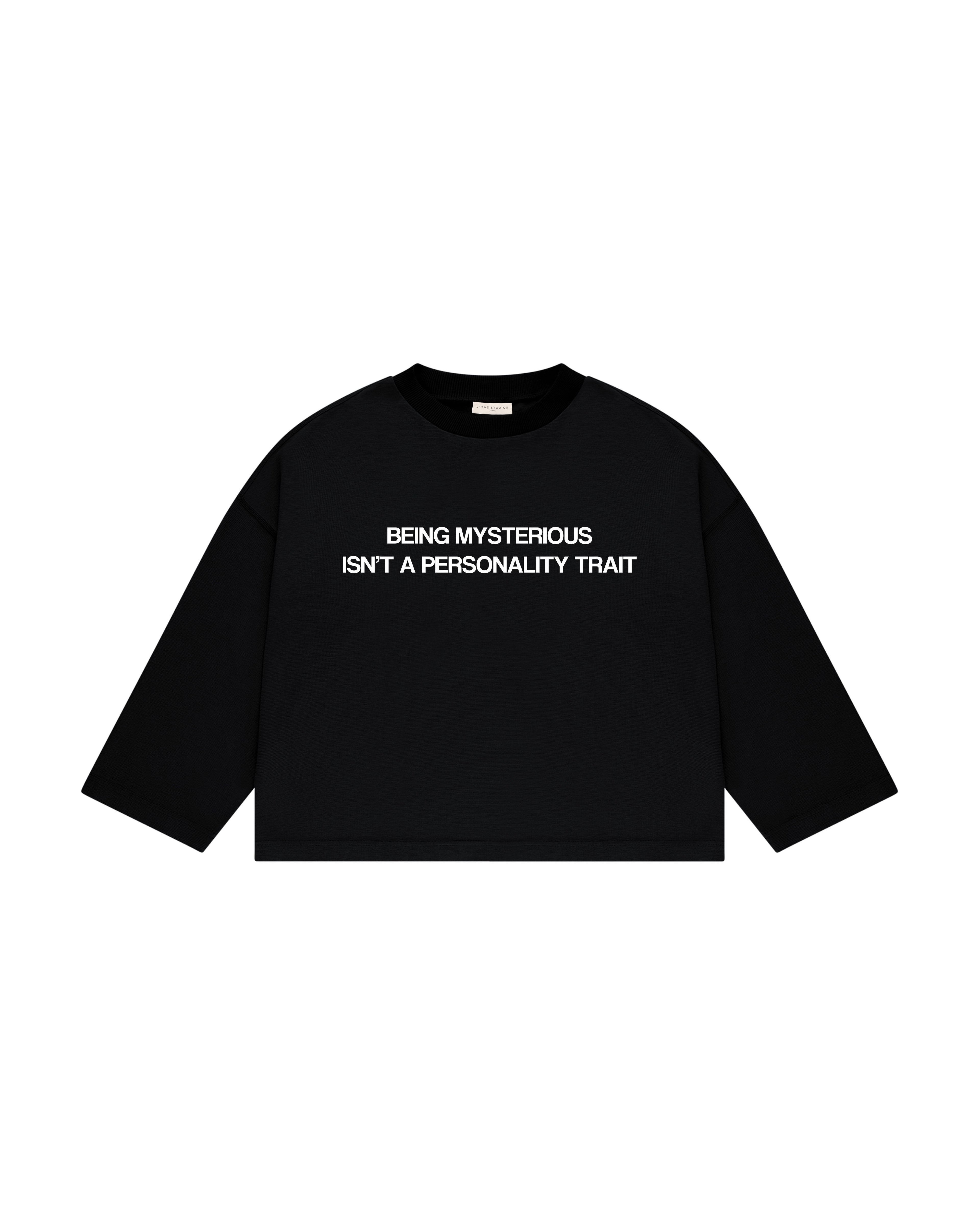 Mysterious Uzun Kollu T-Shirt - Siyah - Uzun Kollu T-Shirt - Lethe Studios
