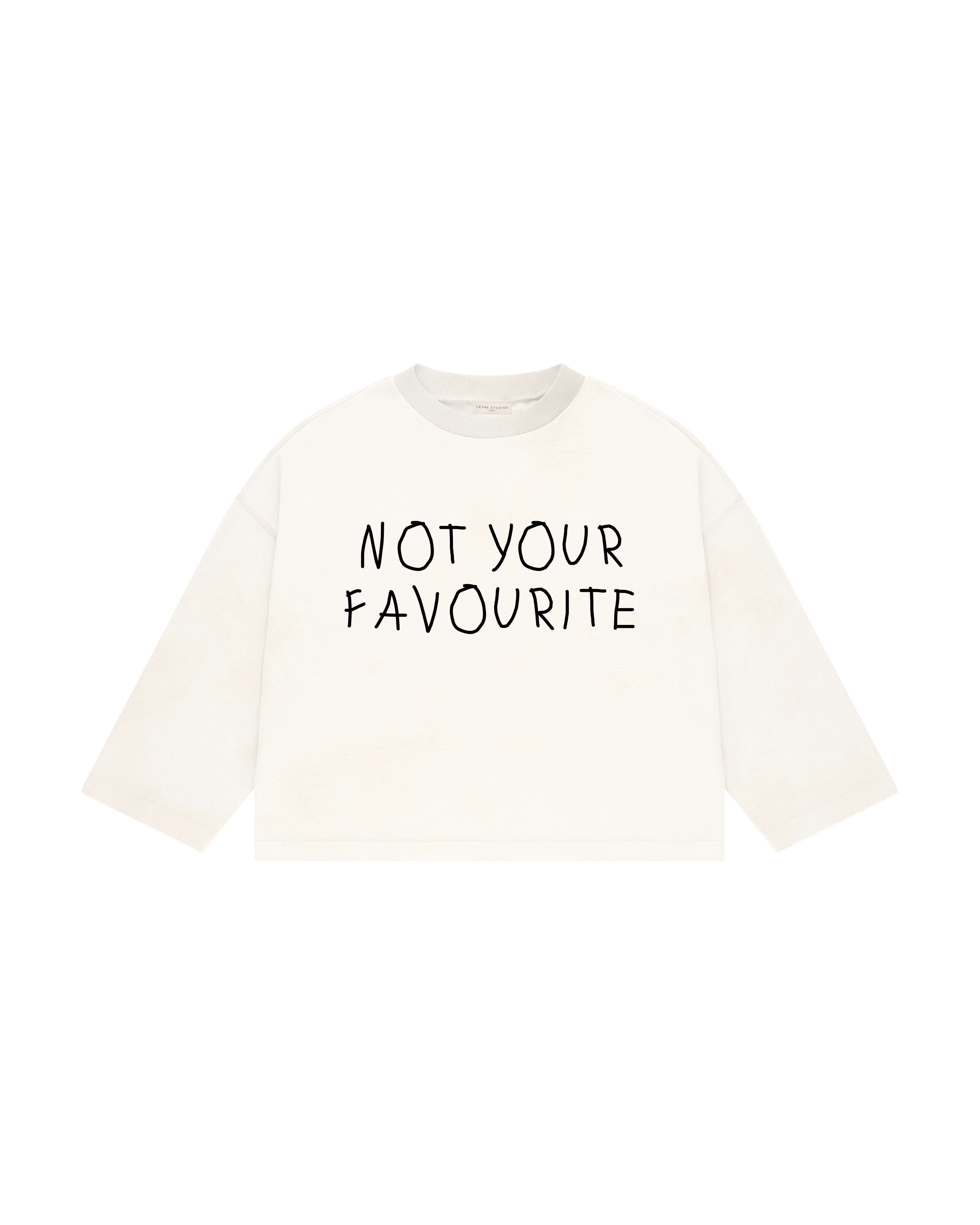 Not Your Favourite Uzun Kollu T-Shirt - Ekru - Uzun Kollu T-Shirt - Lethe Studios