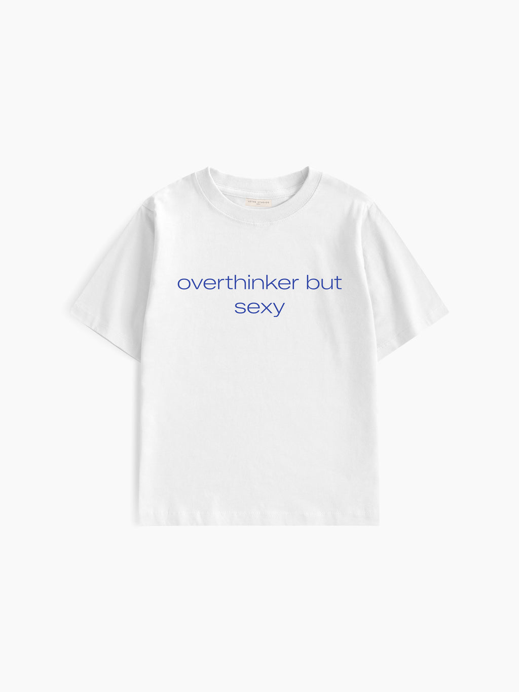 Overthinker But Sexy Baby Tee - Ekru - Baby Tee - Lethe Studios