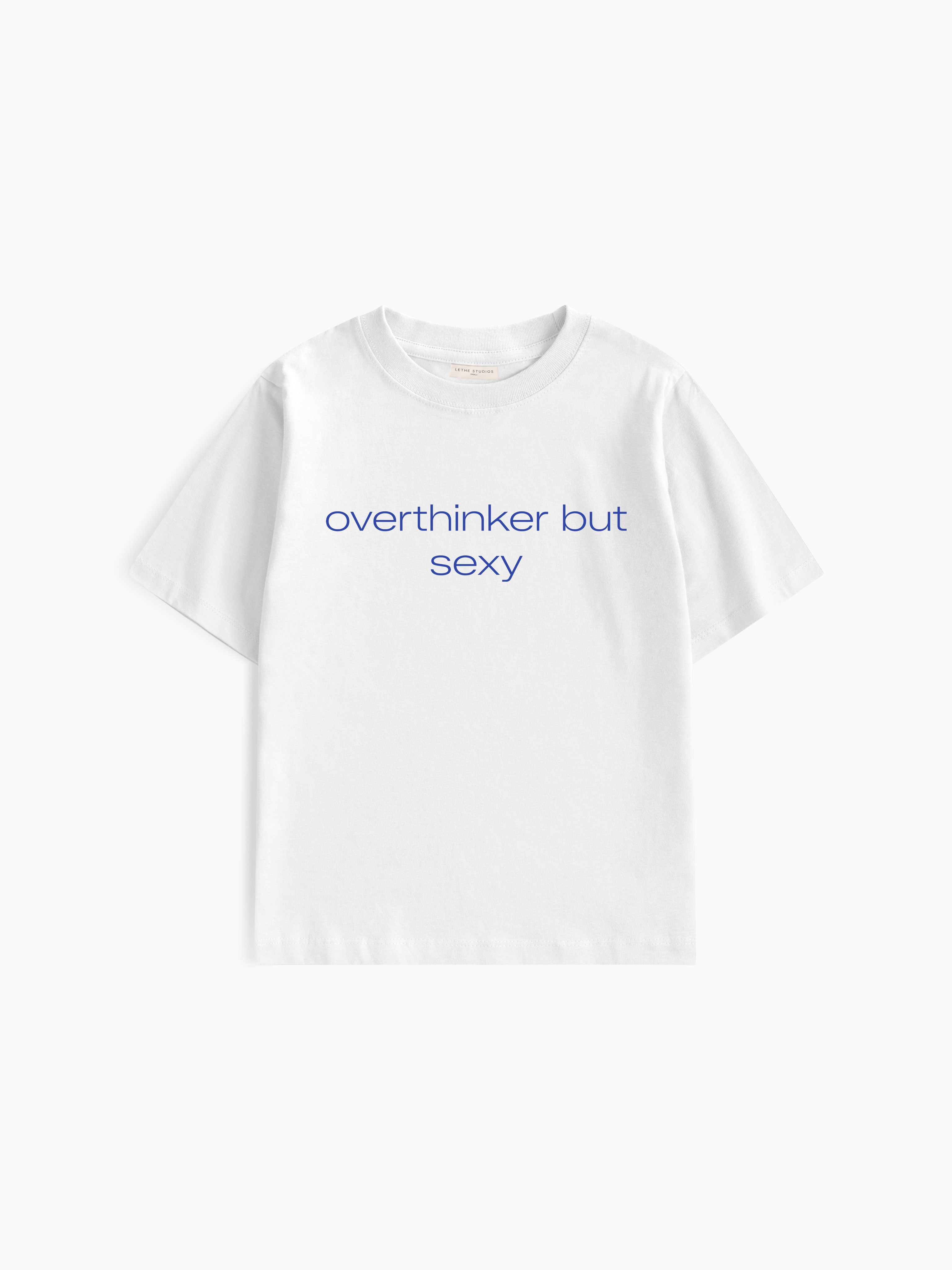 Overthinker But Sexy Baby Tee - Ekru - Baby Tee - Lethe Studios
