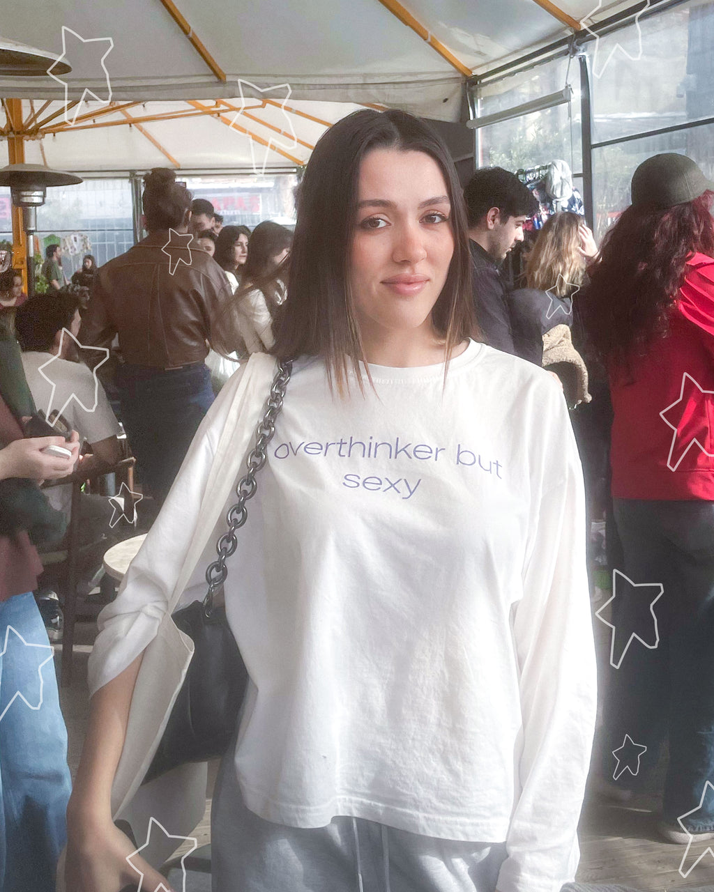 OVERTHINKER BUT SEXY UZUN KOLLU T-SHIRT