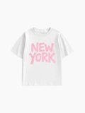 Pink York Baby Tee - Ekru - Baby Tee - Lethe Studios