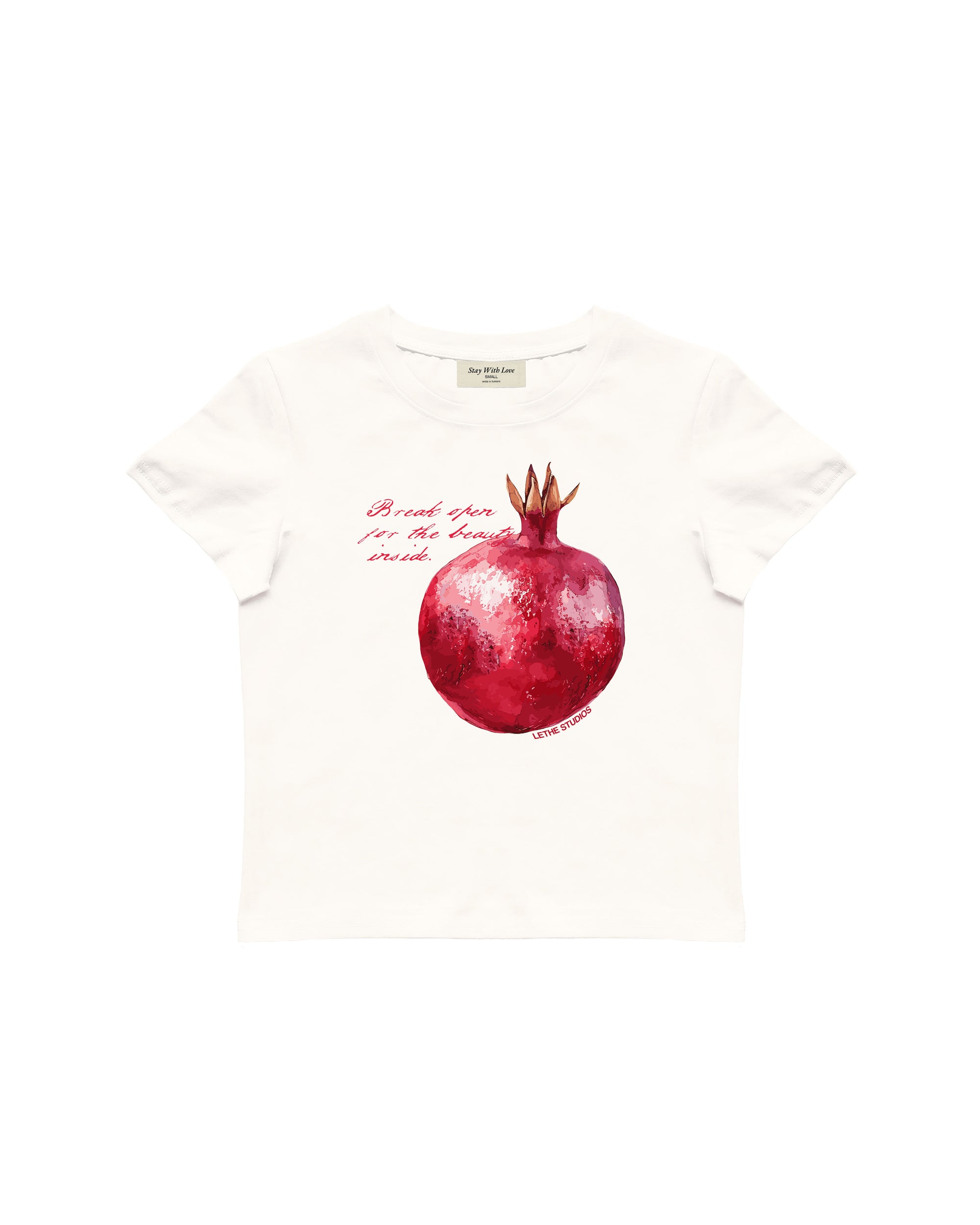 POMEGRANATE BABY TEE - M EKRU