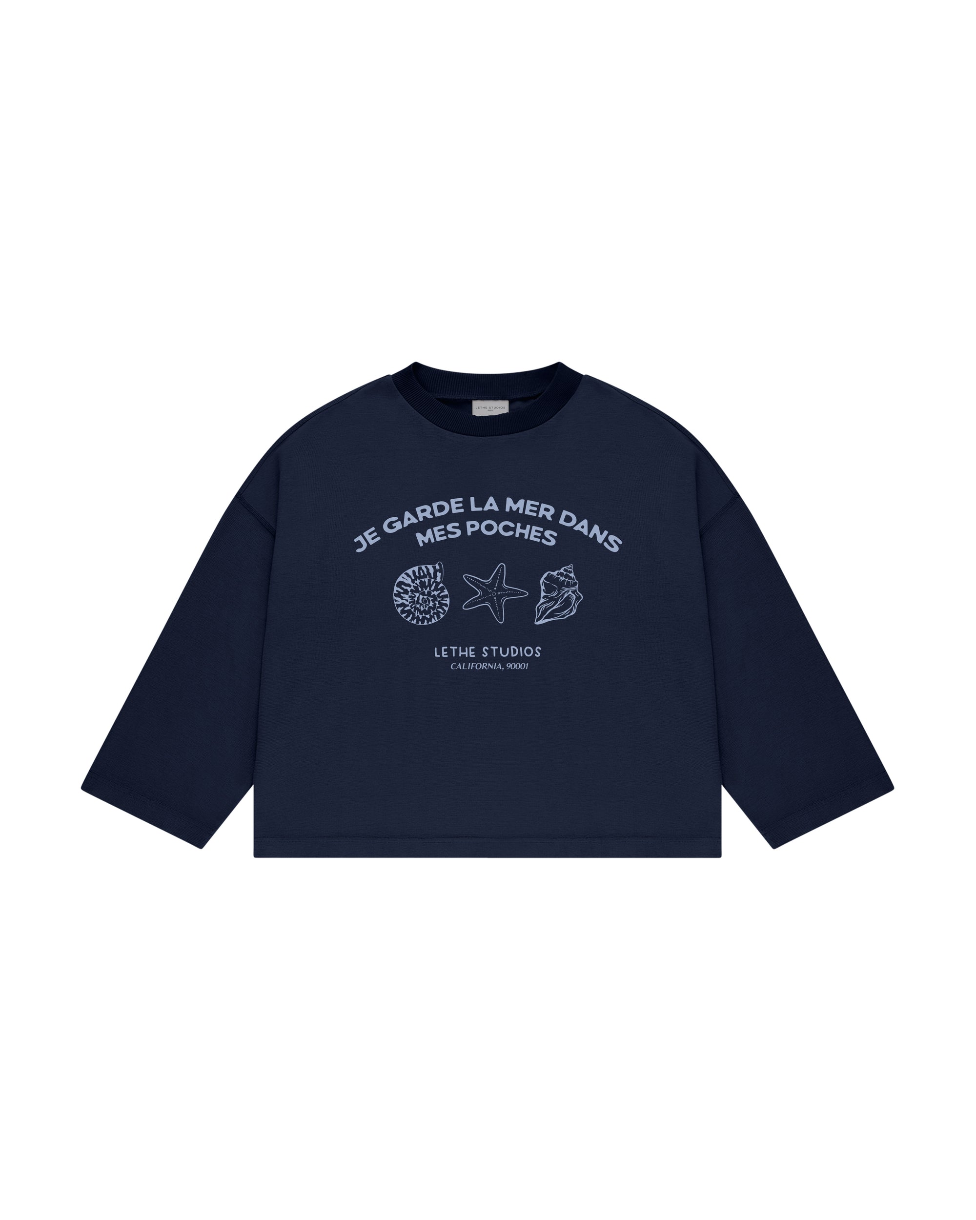 REVES MARINS UZUN KOLLU T-SHIRT