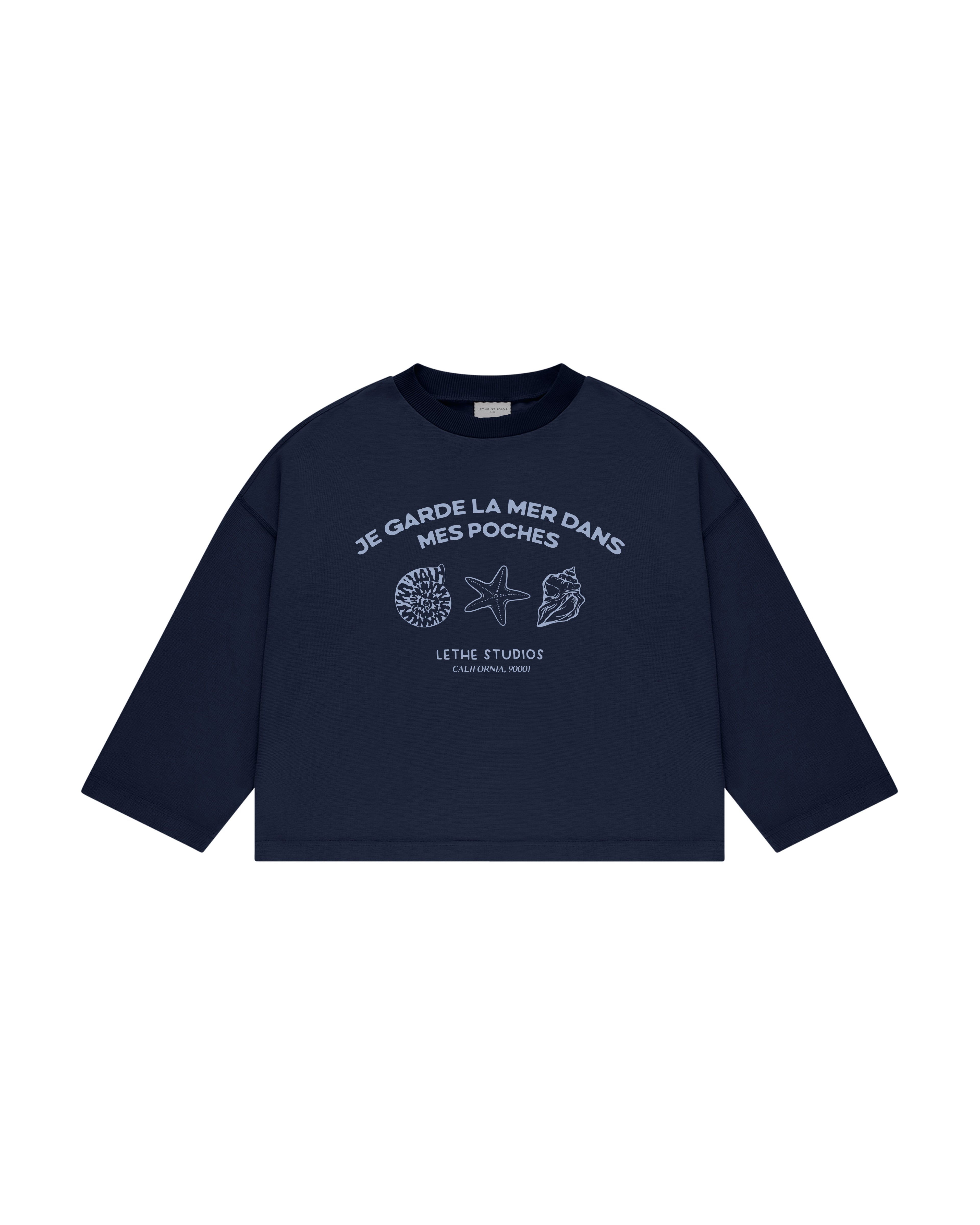 REVES MARINS UZUN KOLLU T-SHIRT