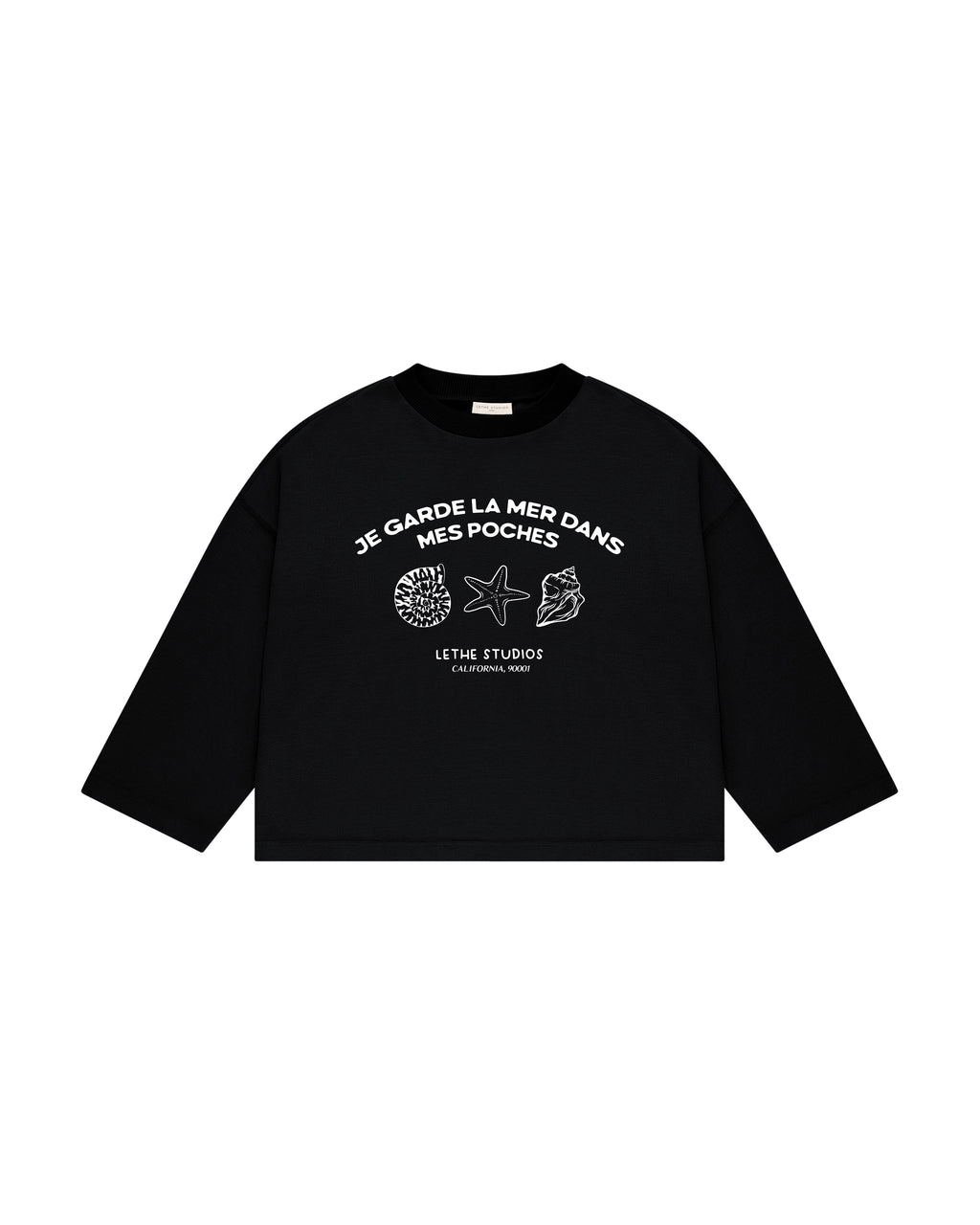 Reves Marins Uzun Kollu T-Shirt - Siyah - Uzun Kollu T-Shirt - Lethe Studios