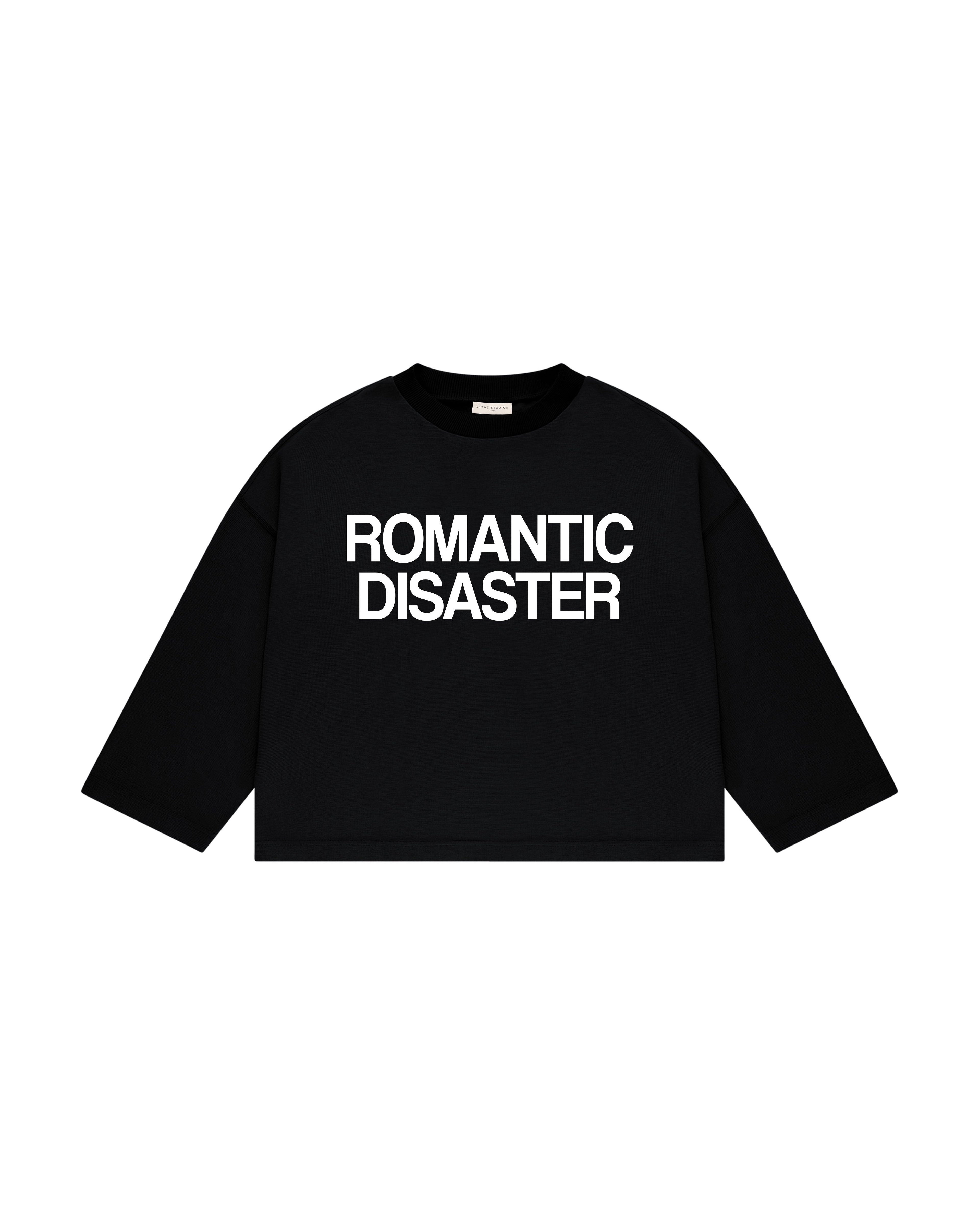 Romantic Disaster V2 Uzun Kollu T-Shirt - Siyah - Uzun Kollu T-Shirt - Lethe Studios