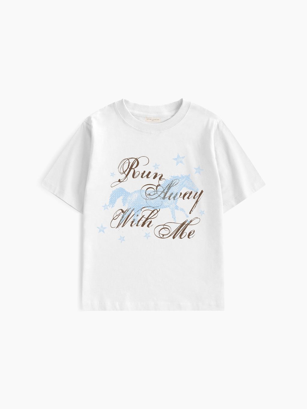 Run Away Baby Tee - Ekru - Baby Tee - Lethe Studios
