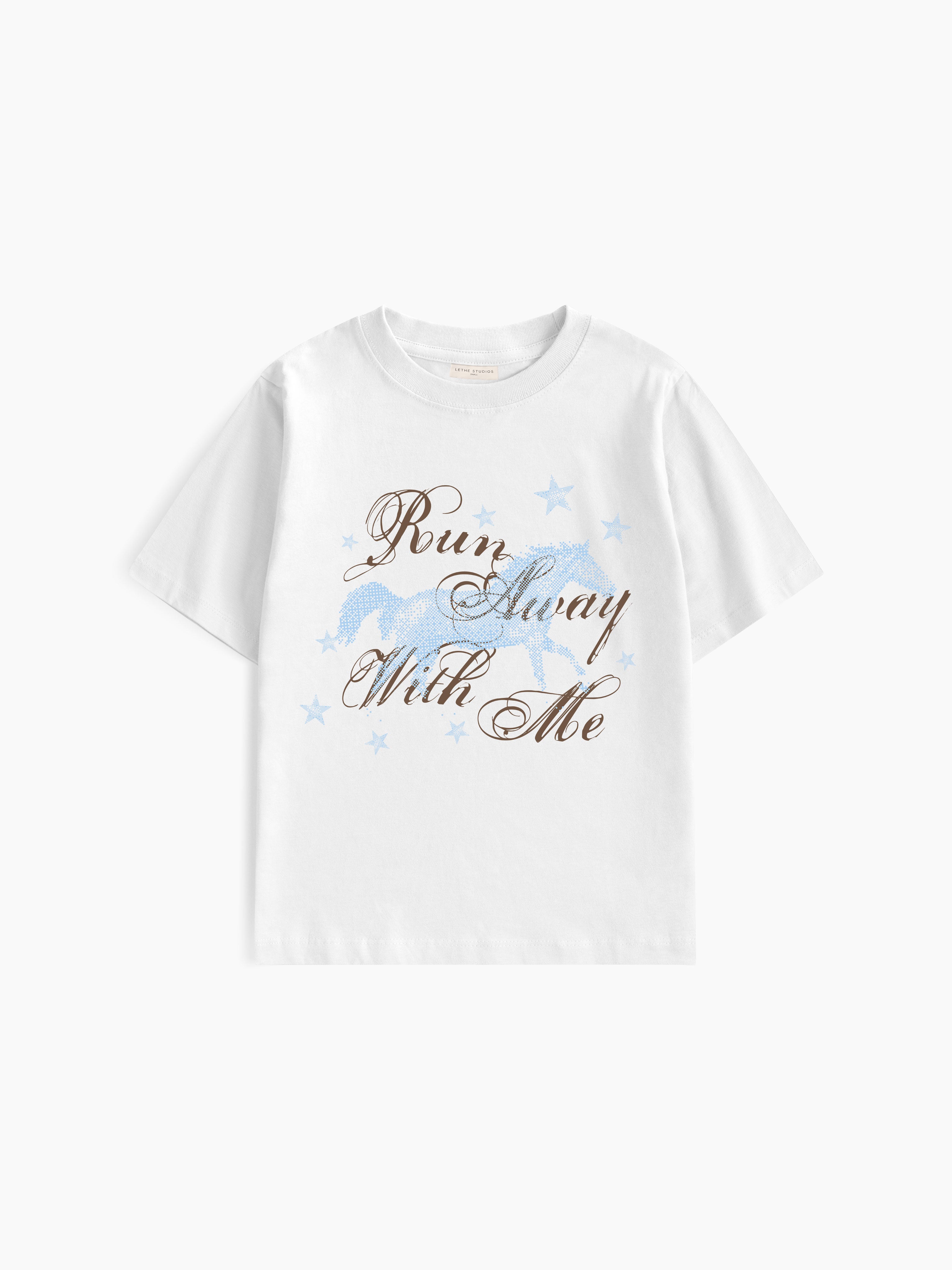 Run Away Baby Tee - Ekru - Baby Tee - Lethe Studios