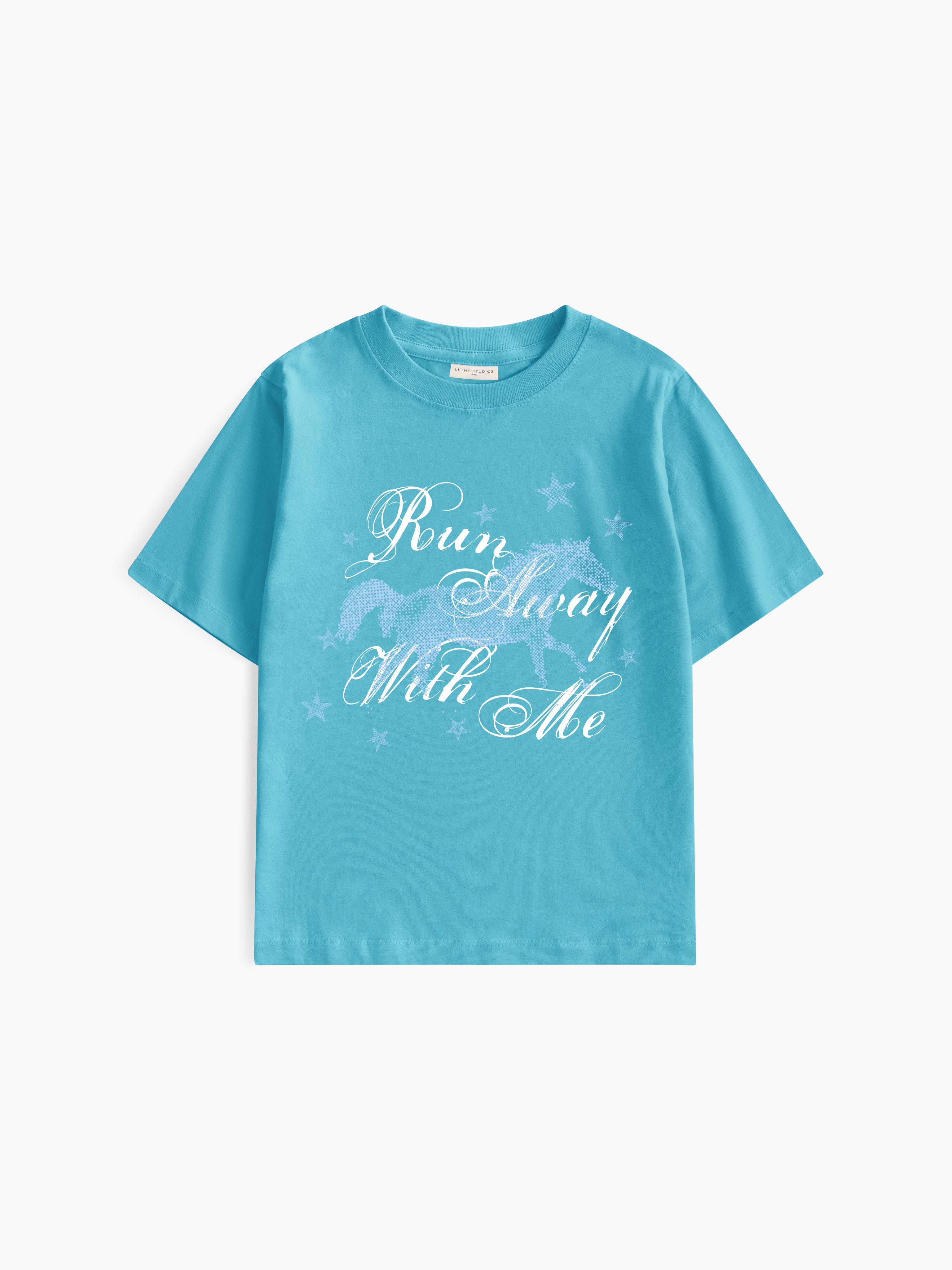 Run Away Baby Tee - Turkuaz - Baby Tee - Lethe Studios
