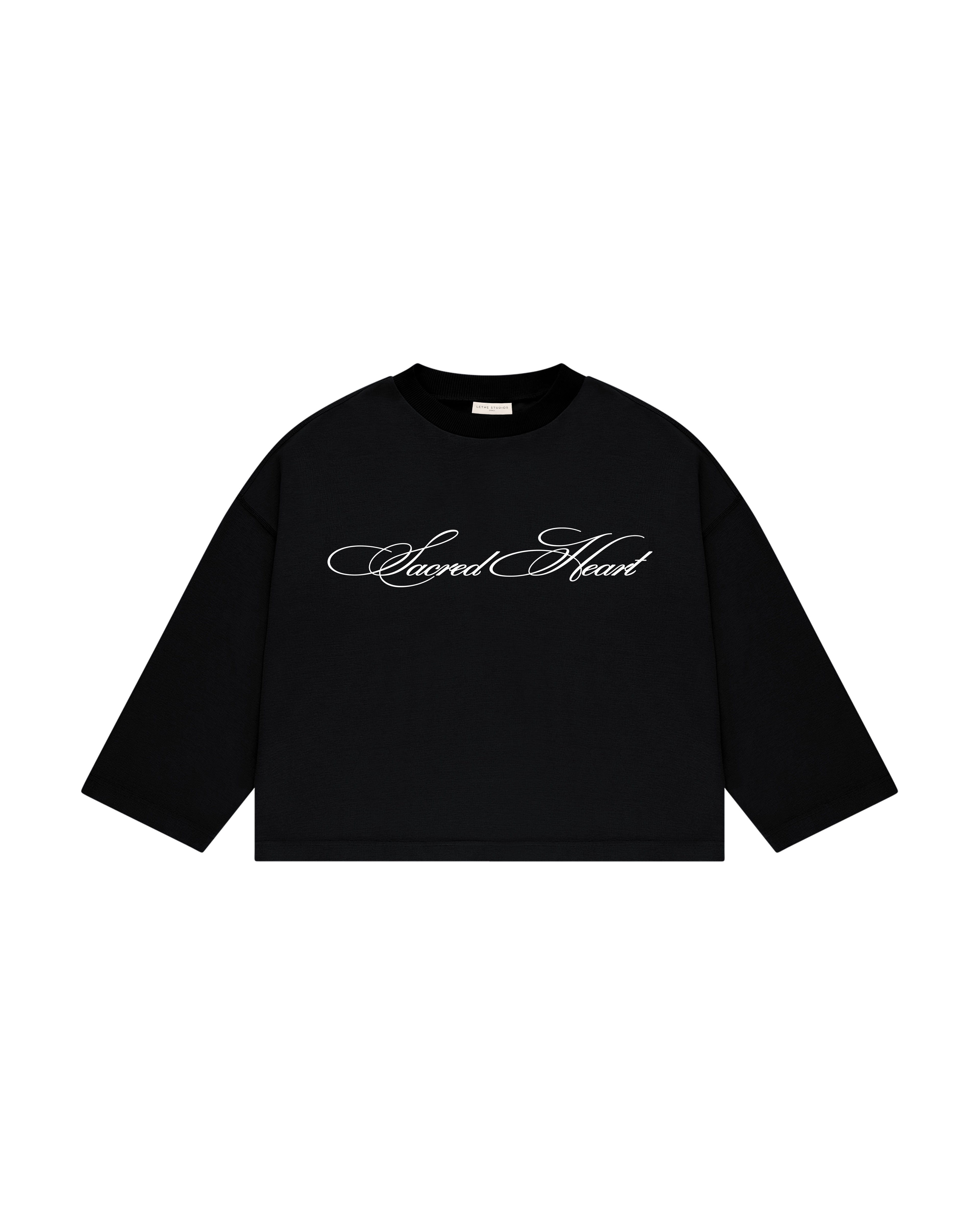Sacred Heart Uzun Kollu T-Shirt - Siyah - Uzun Kollu T-Shirt - Lethe Studios