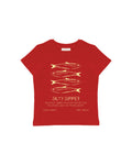 SALTY SUMMER BABY TEE - Kırmızı - Baby Tee - Lethe Studios