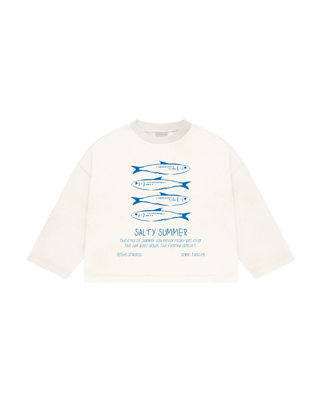 Salty Summer Uzun Kollu T-Shirt - Ekru - Uzun Kollu T-Shirt - Lethe Studios