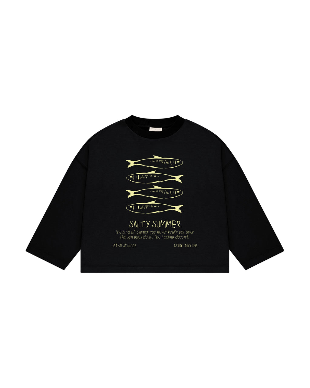 Salty Summer Uzun Kollu T-Shirt - Siyah - Uzun Kollu T-Shirt - Lethe Studios