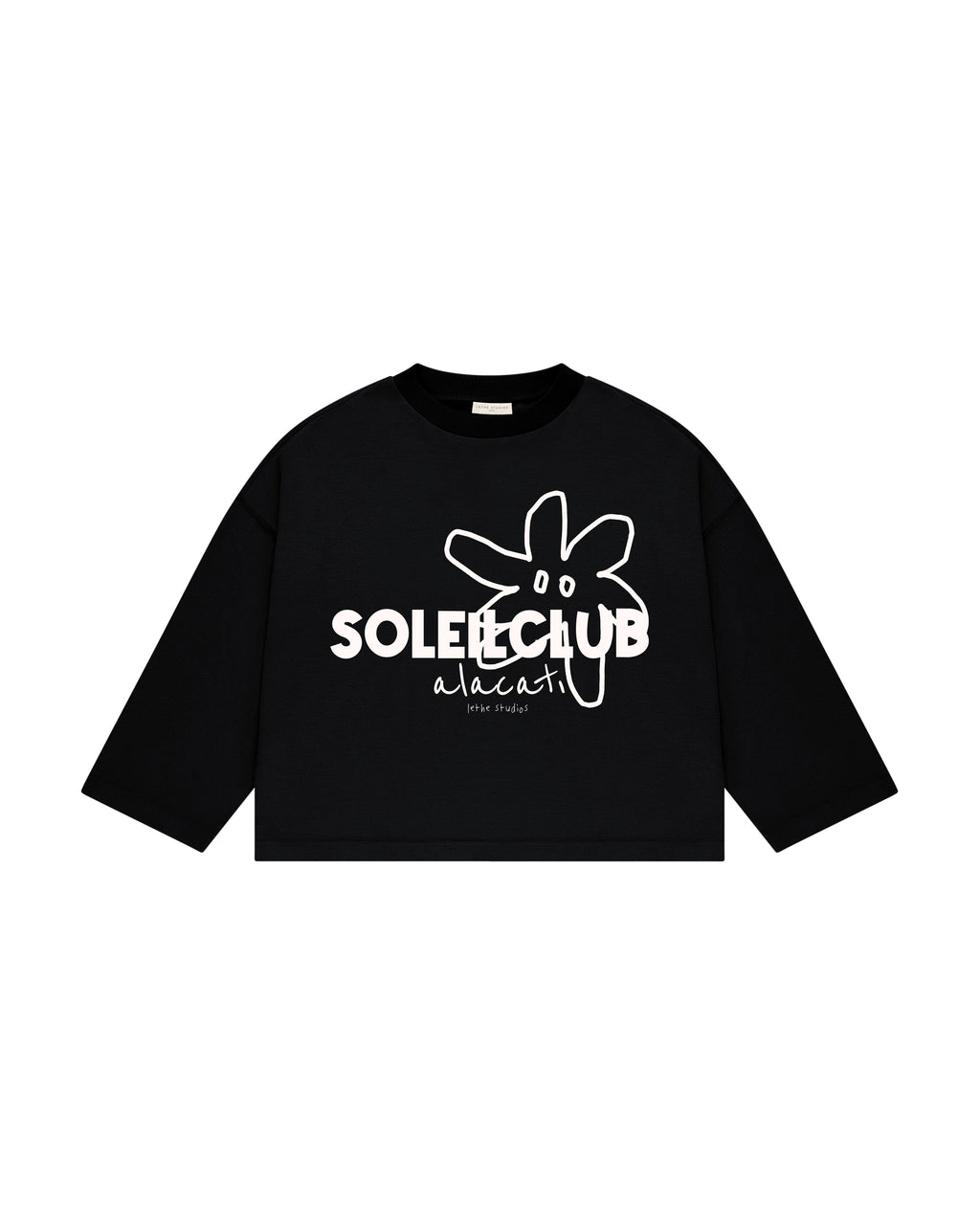 Soleil Club - Alaçatı Uzun Kollu T-Shirt - Siyah - Uzun Kollu T-Shirt - Lethe Studios