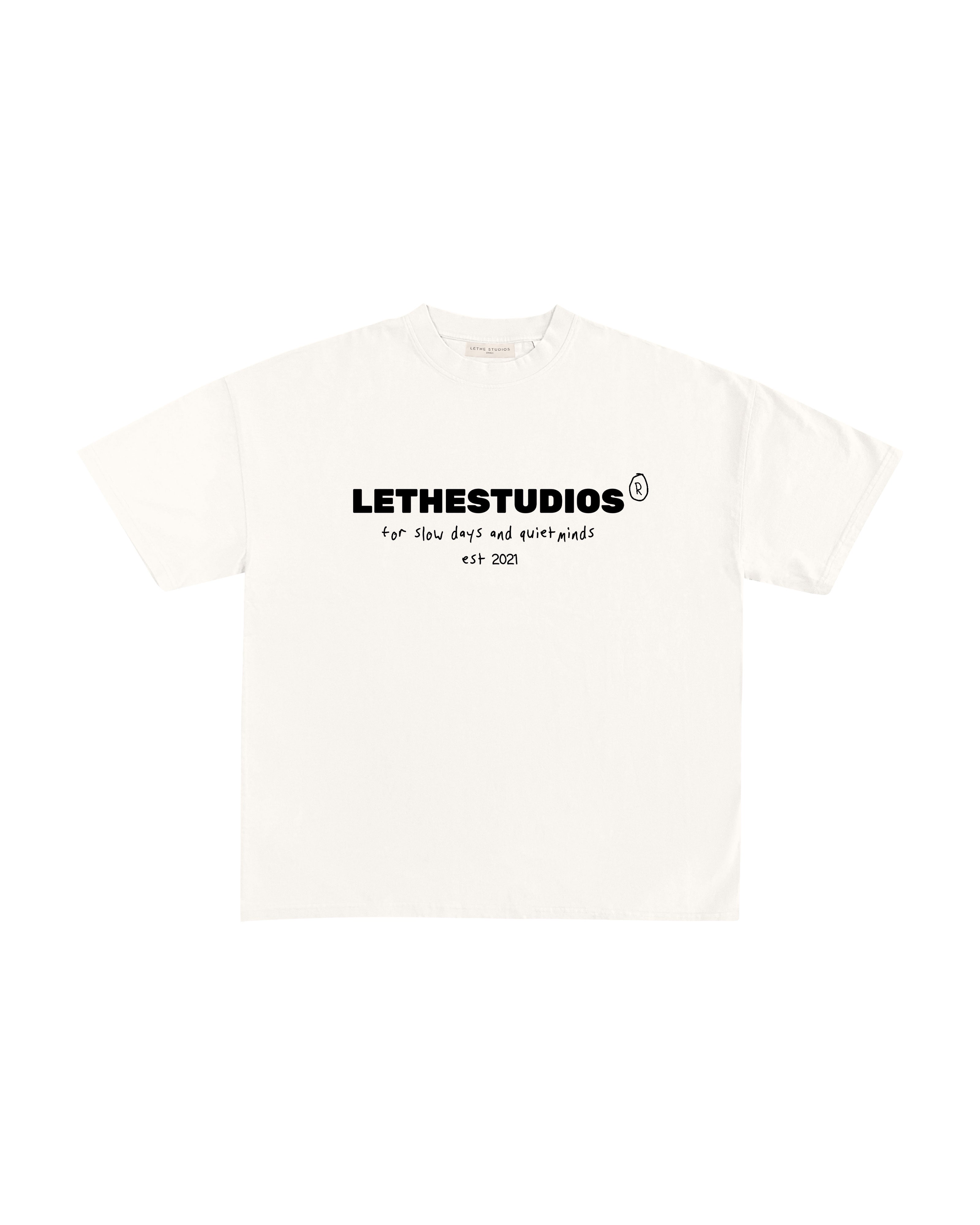 Slow Days T-Shirt - Ekru - Boxy Fit - Lethe Studios